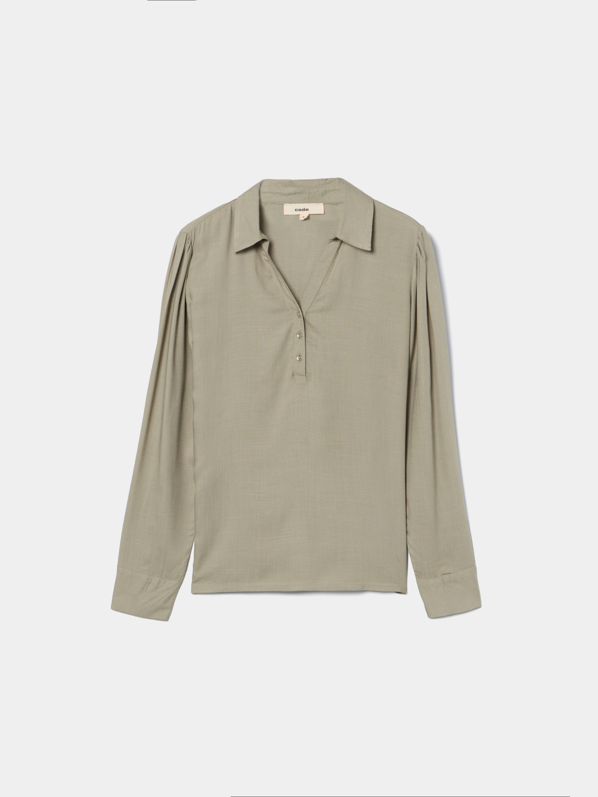 Blusa com decote em V e botões