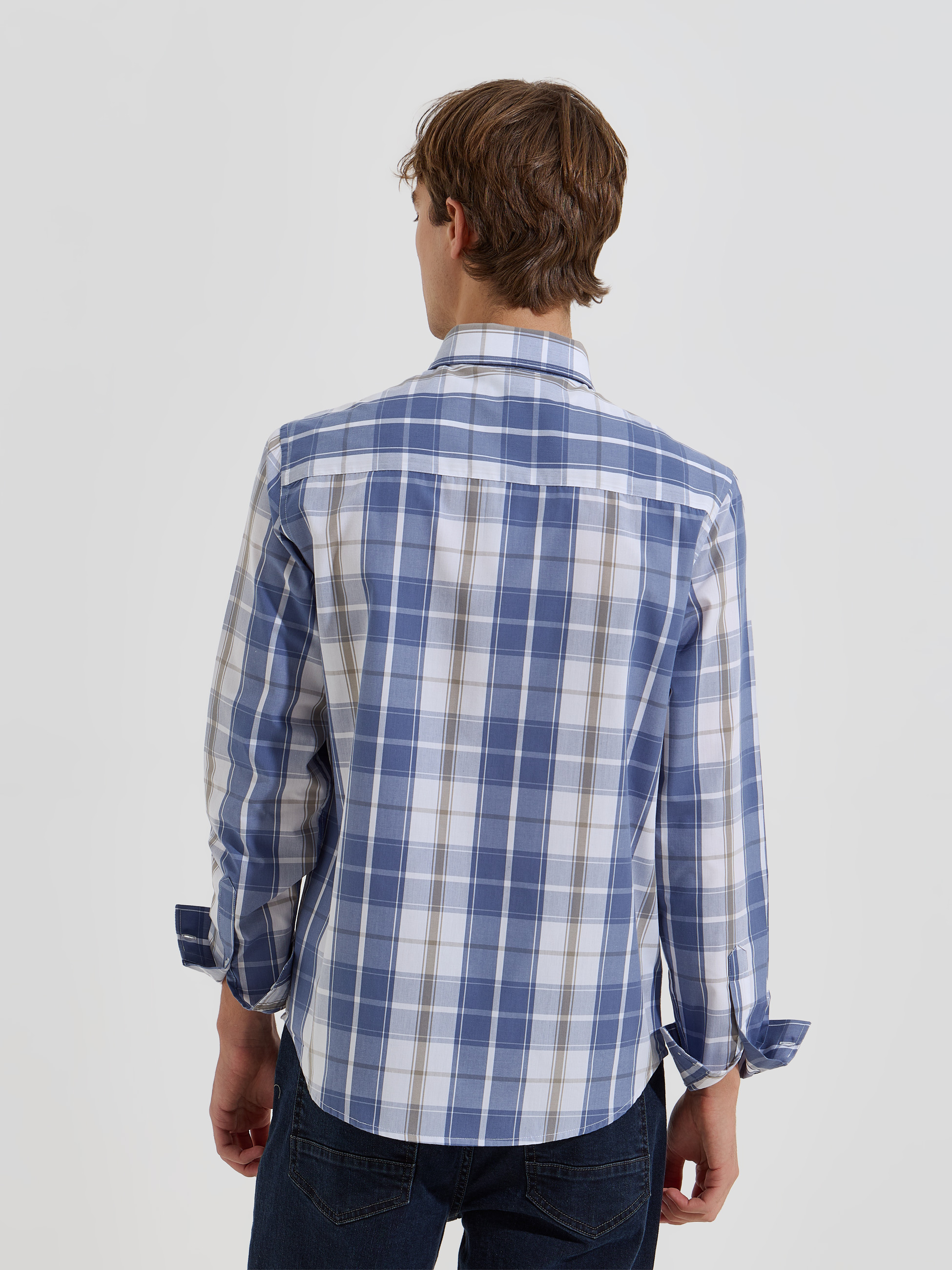 Camisa xadrez com bolso