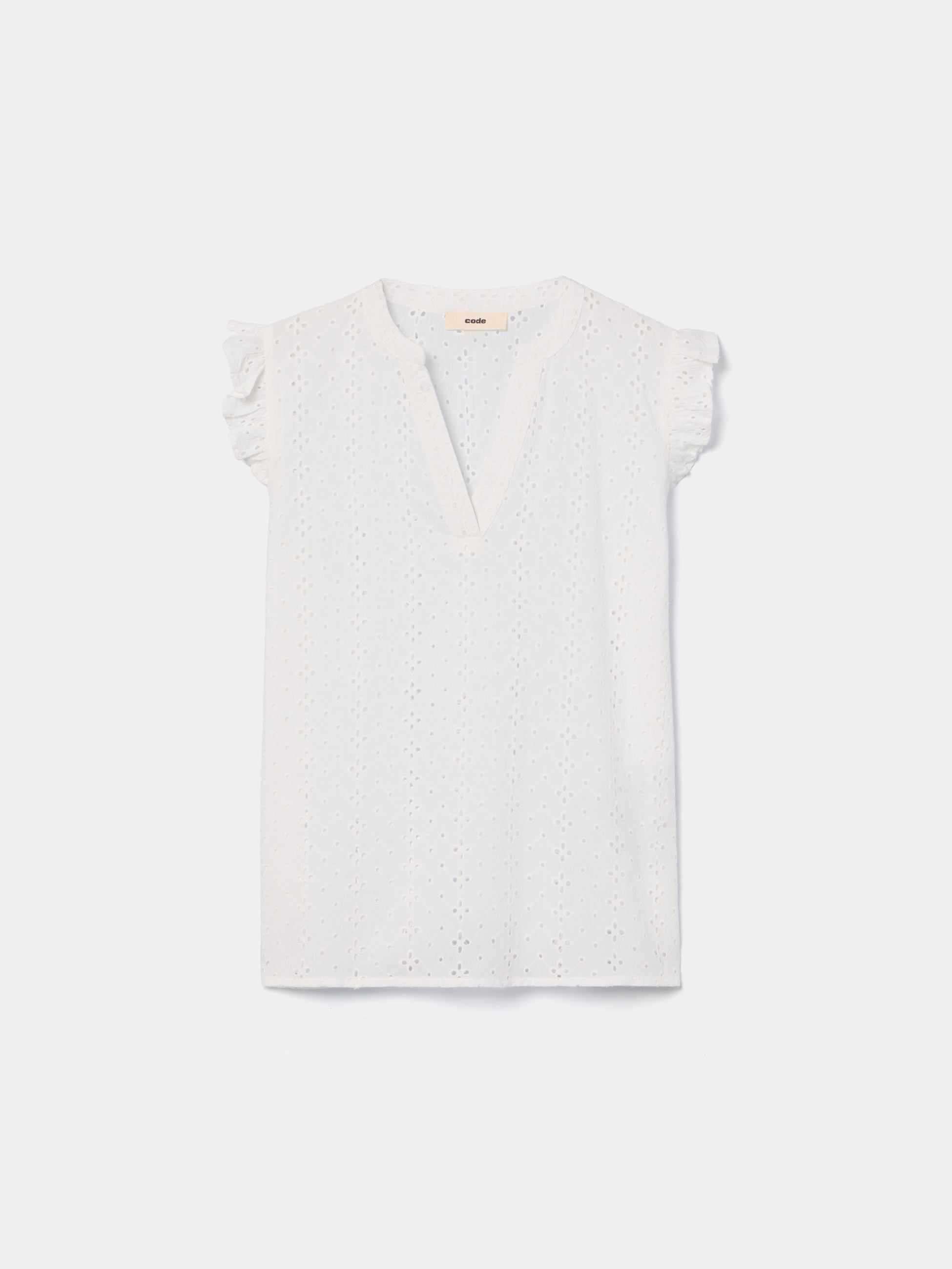 Blusa em bordado inglês