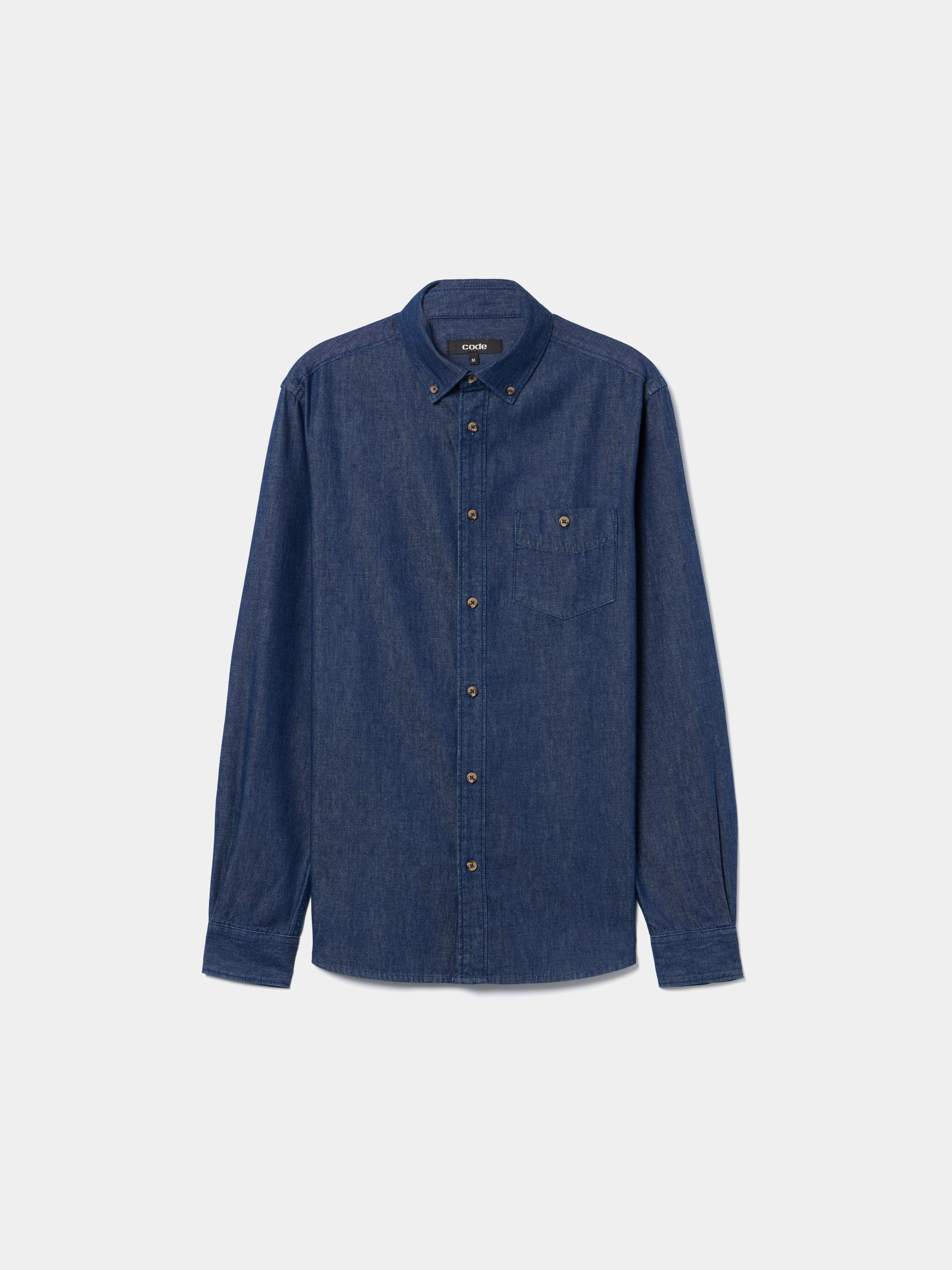 Camisa de ganga com bolso