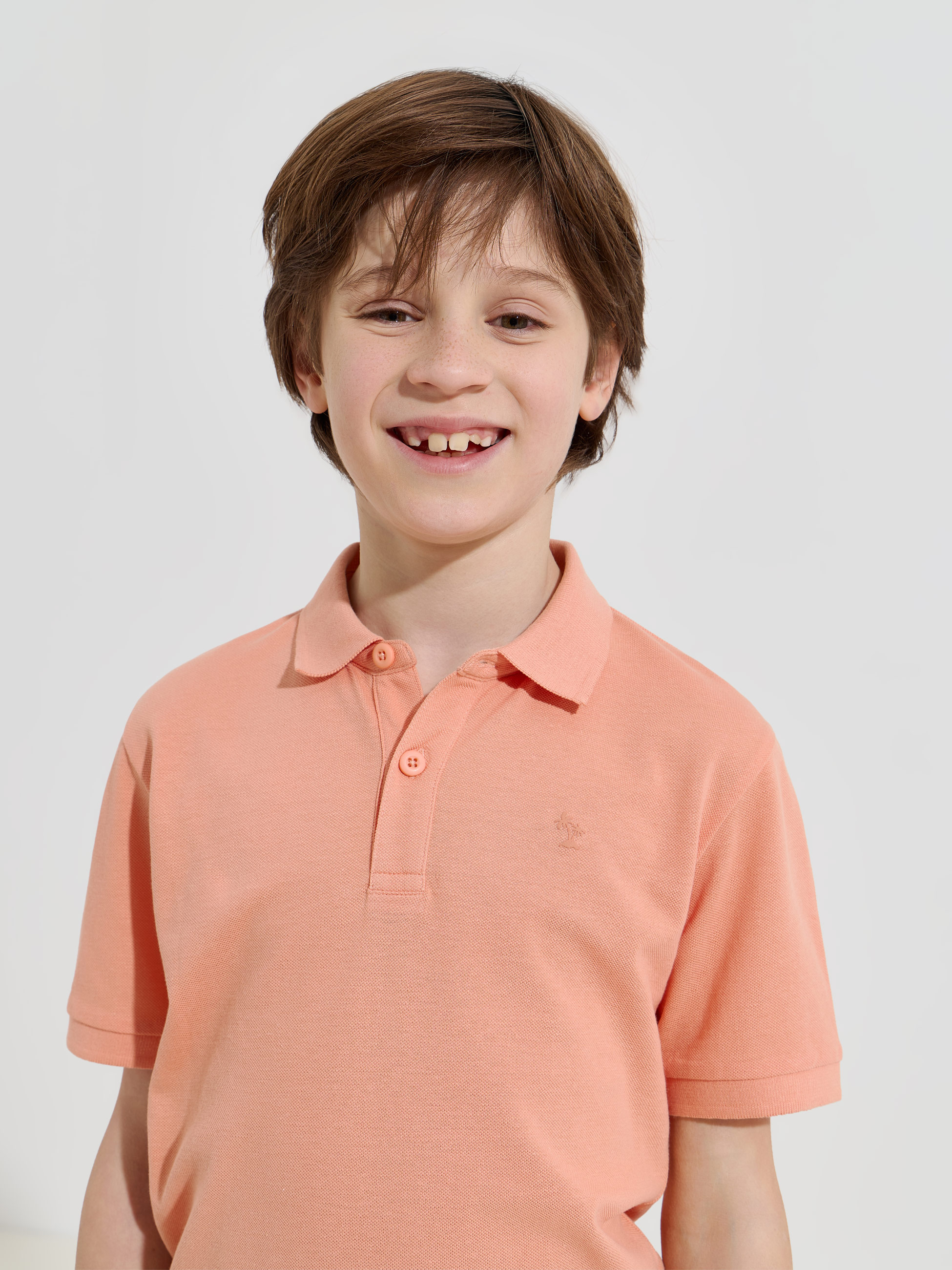 Polo em malha piquet com estampado