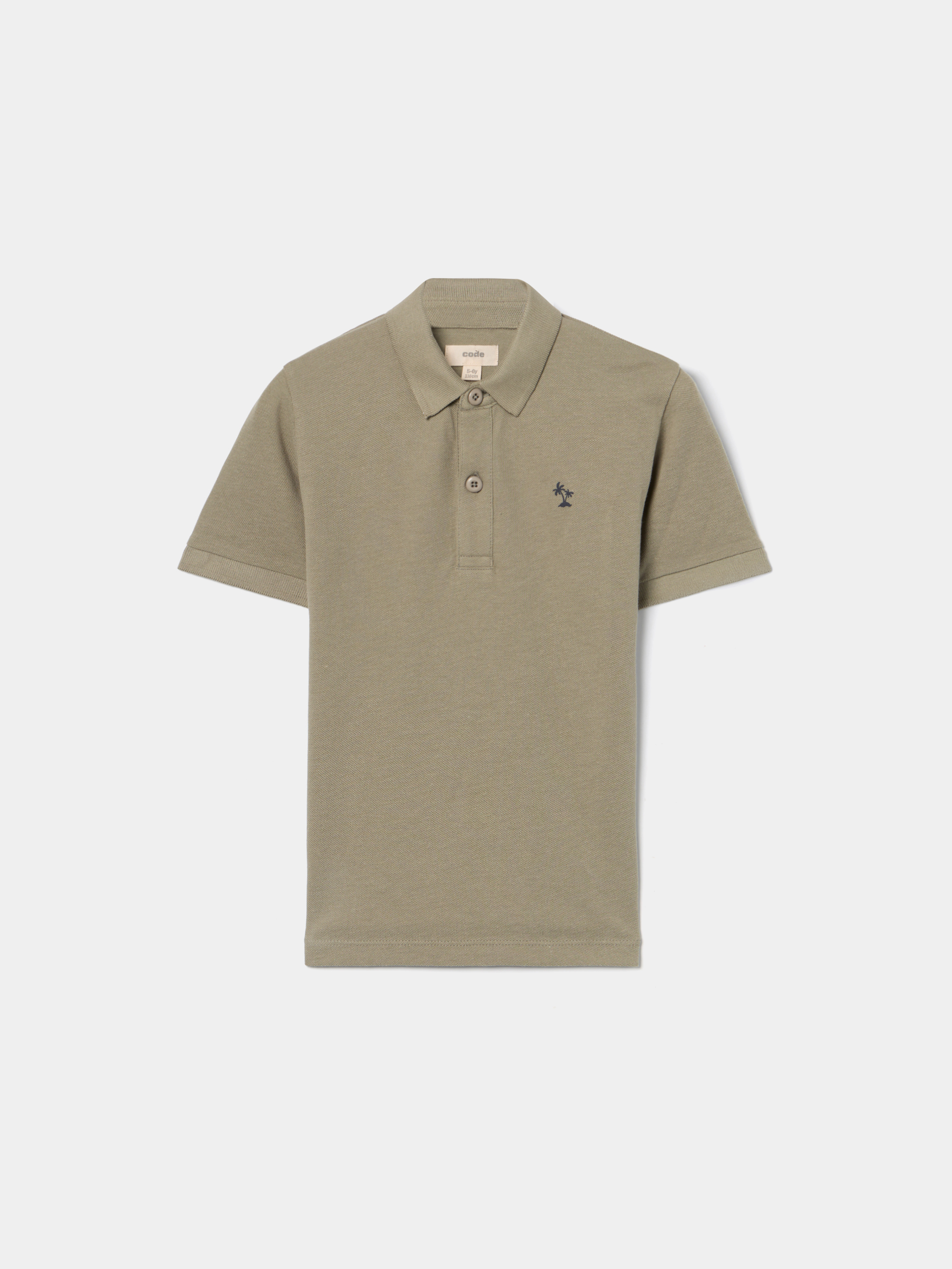 Polo em malha piquet com estampado