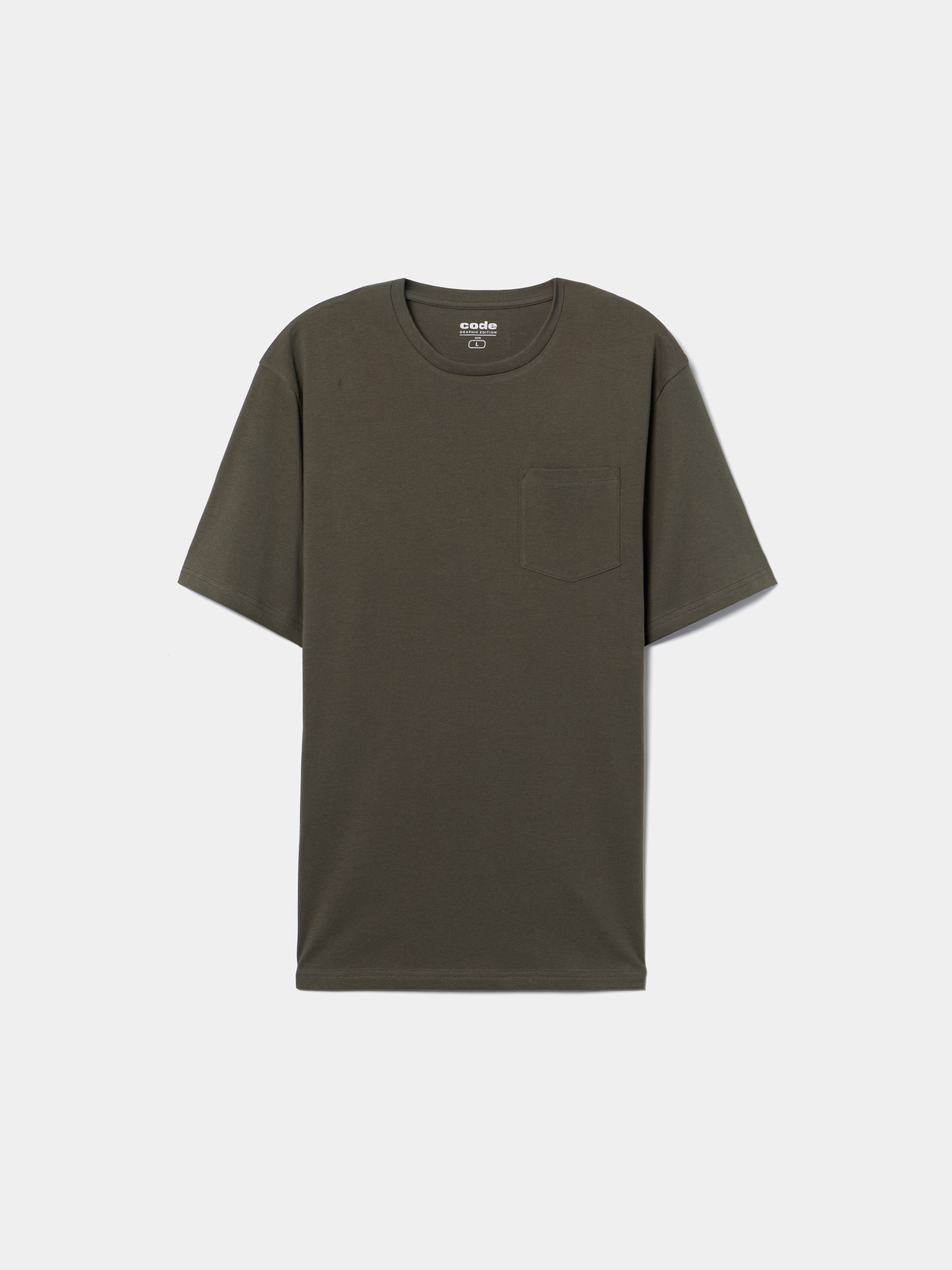 T-shirt básica com bolso