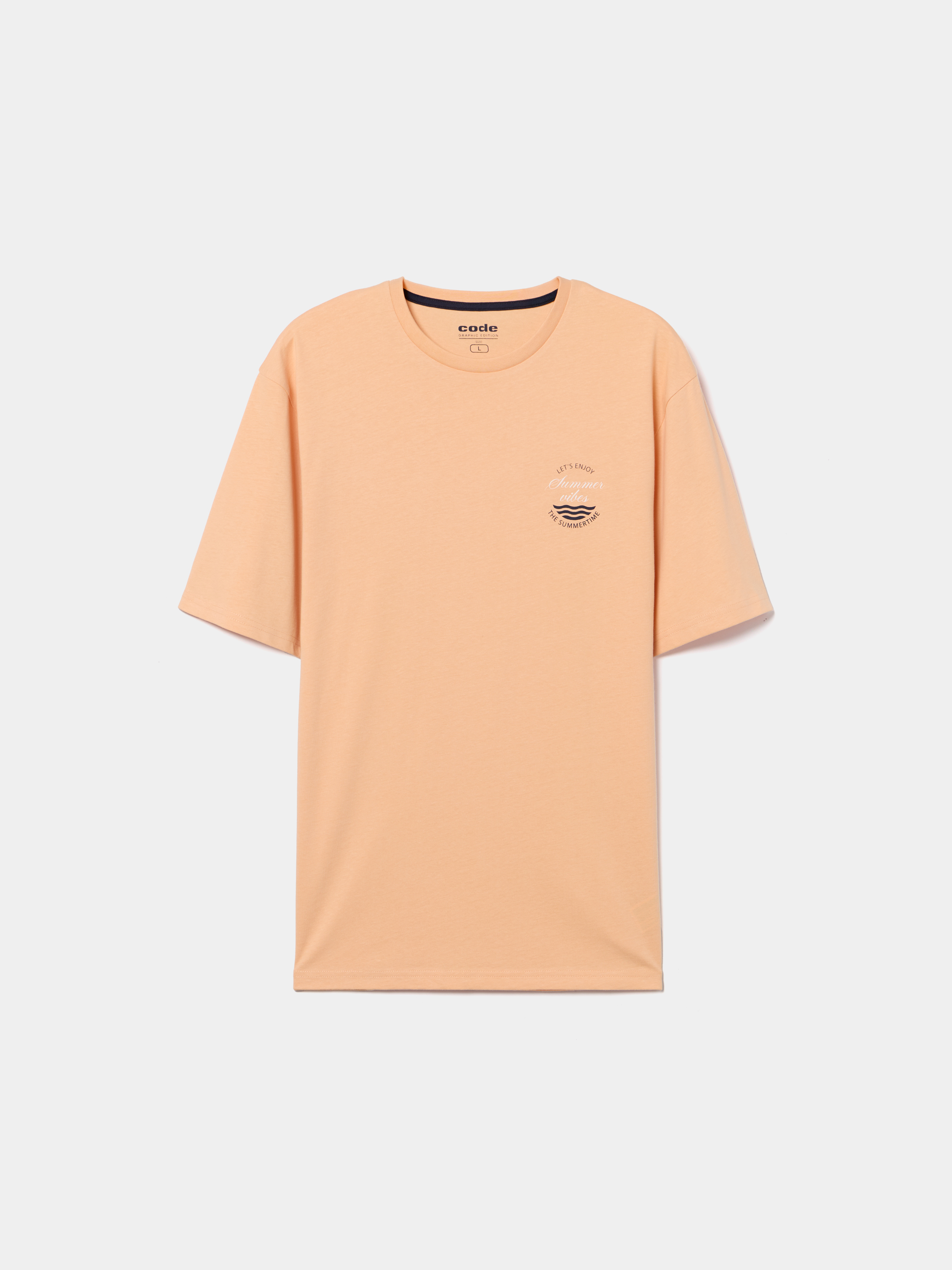 T-shirt com estampado no peito