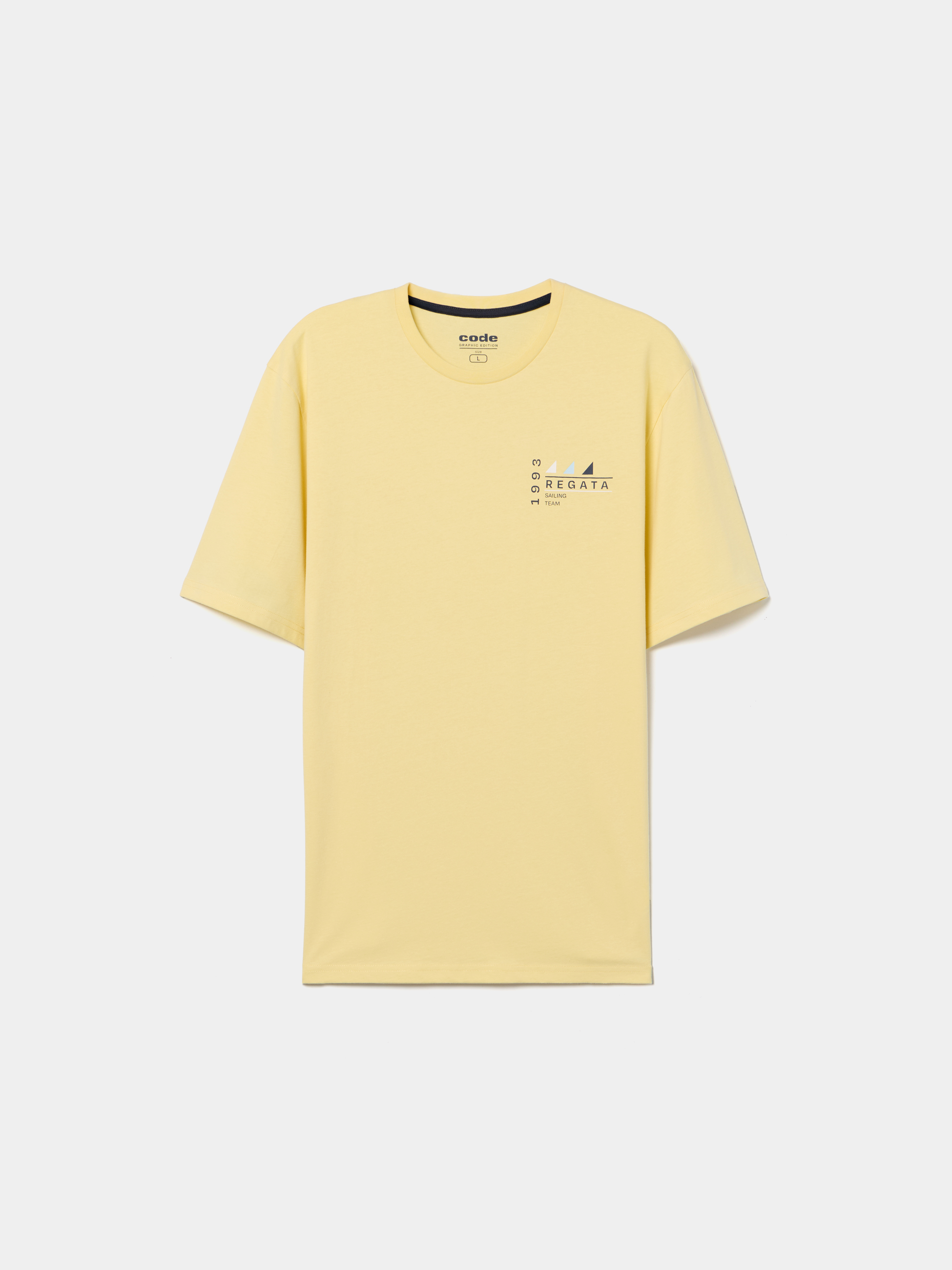 T-shirt com estampado no peito