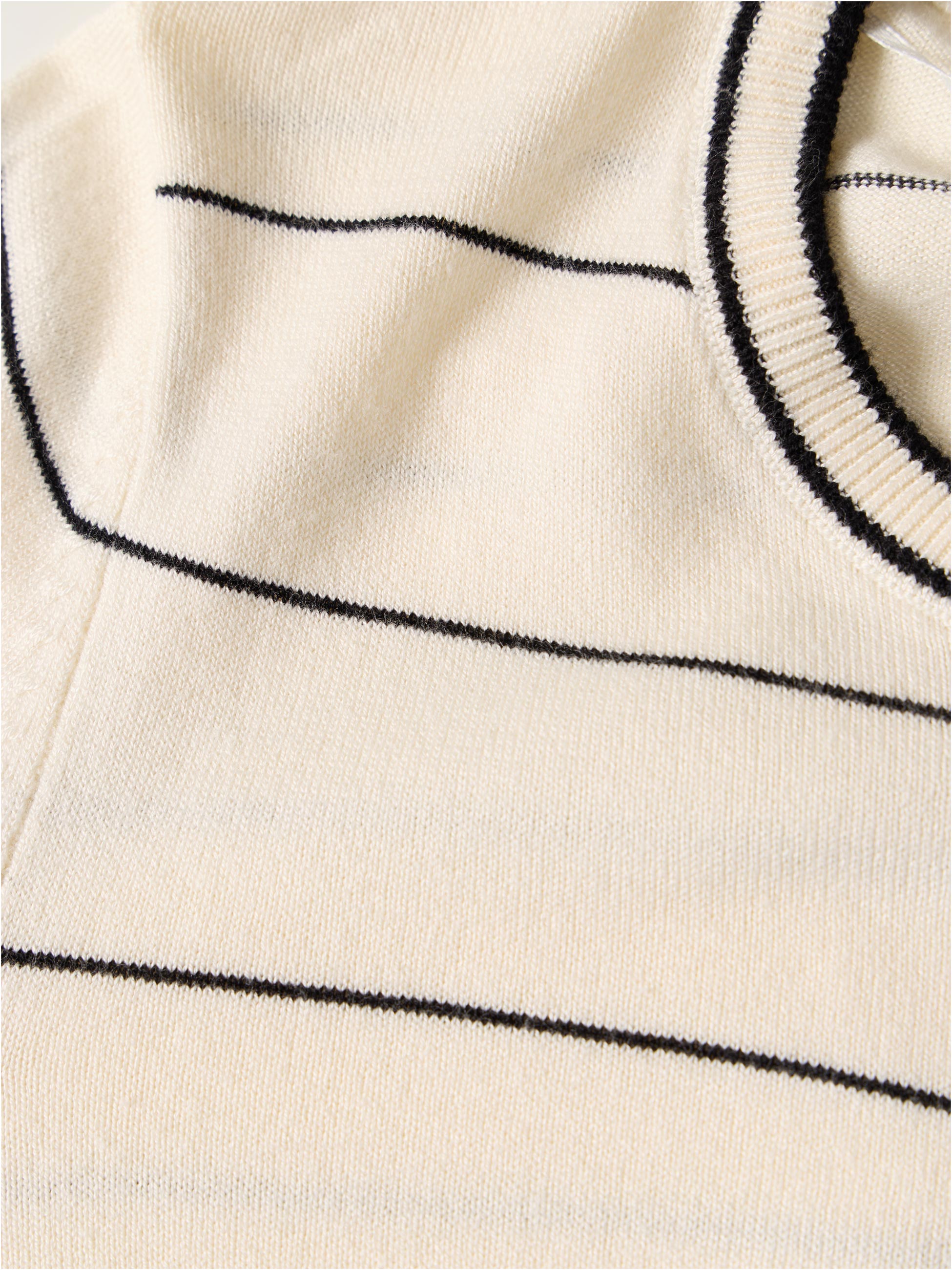 Casaco de malha com riscas