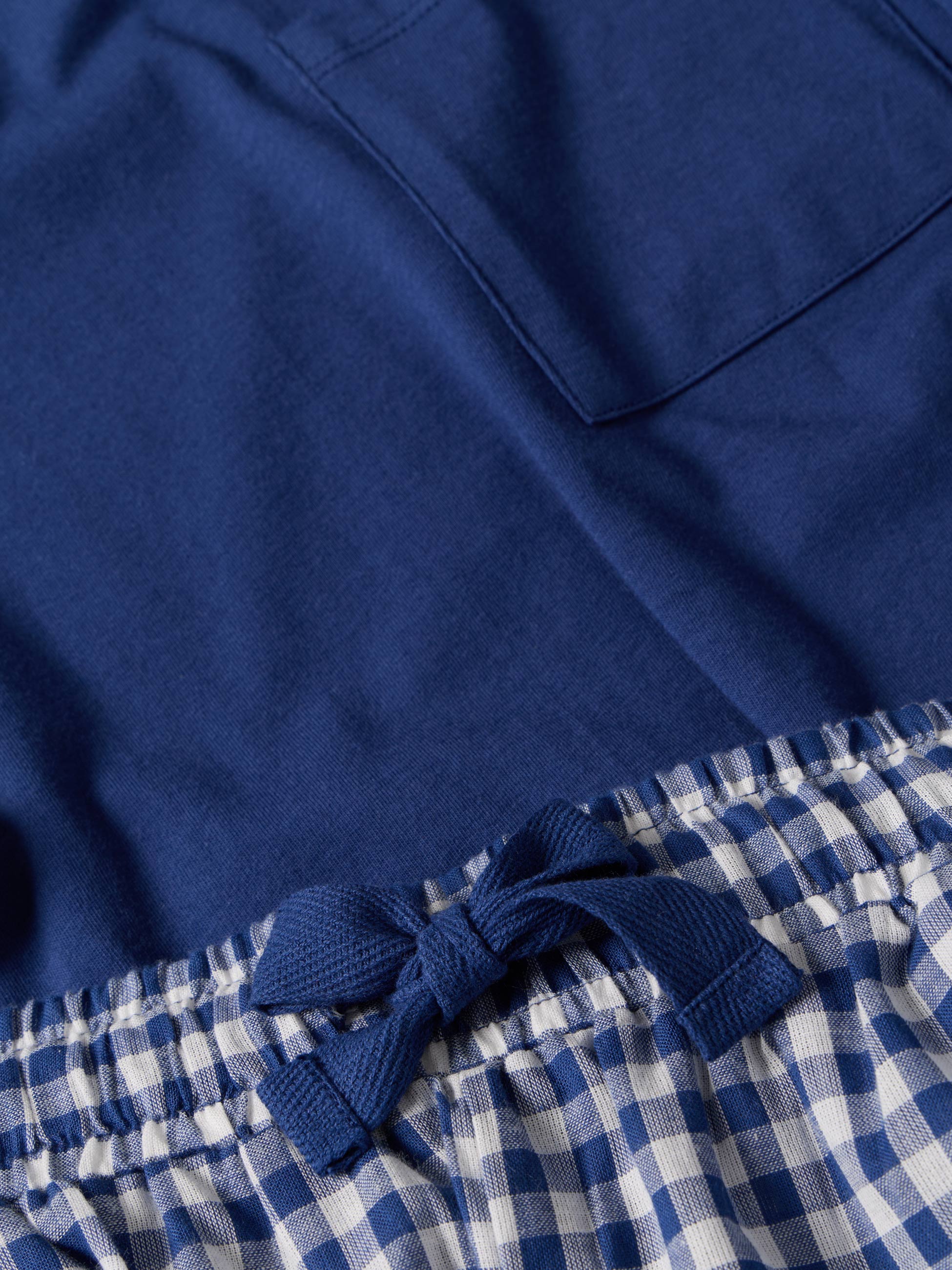 Pijama curto com calções xadrez