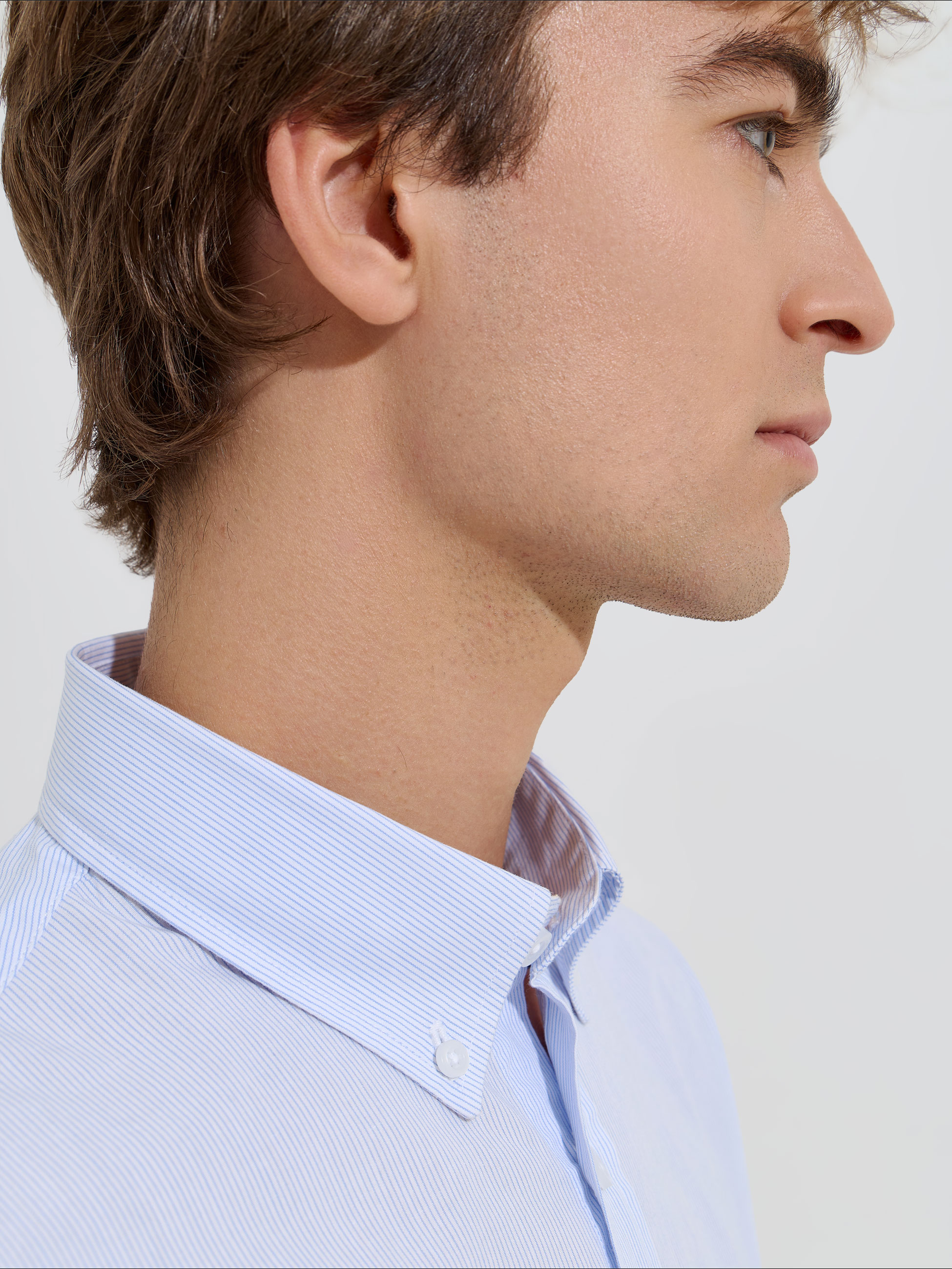 Camisa com riscas em algodão