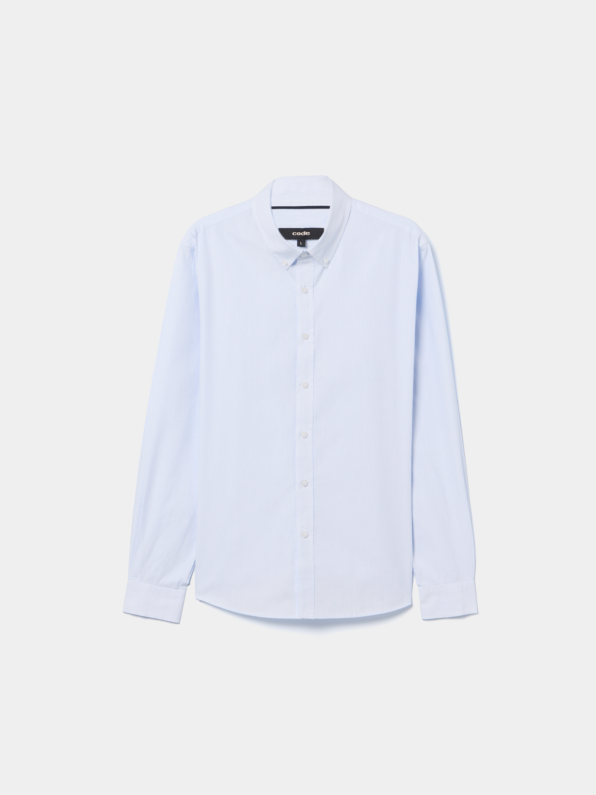 Camisa com riscas em algodão