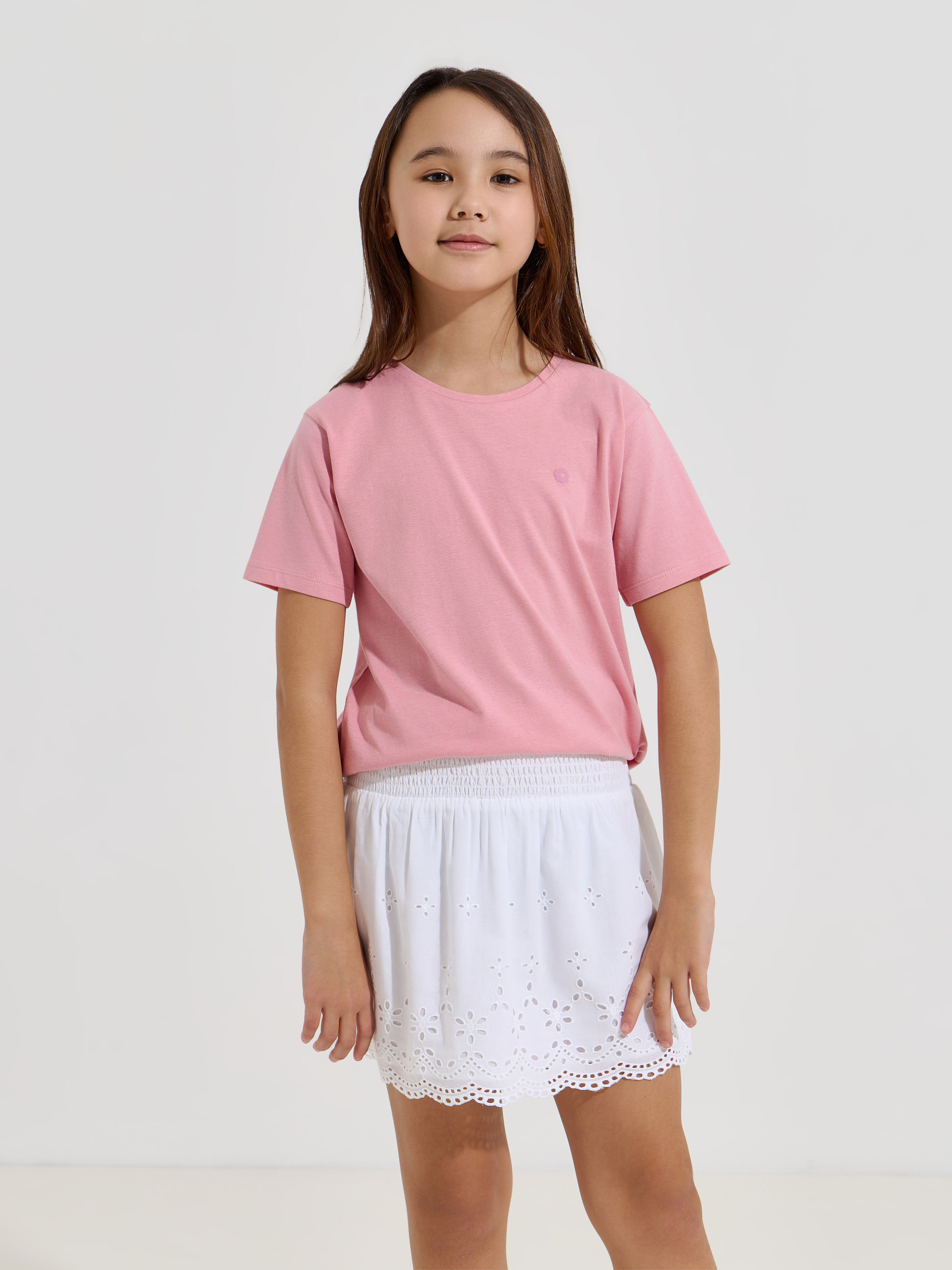 T-shirt com flor estampada