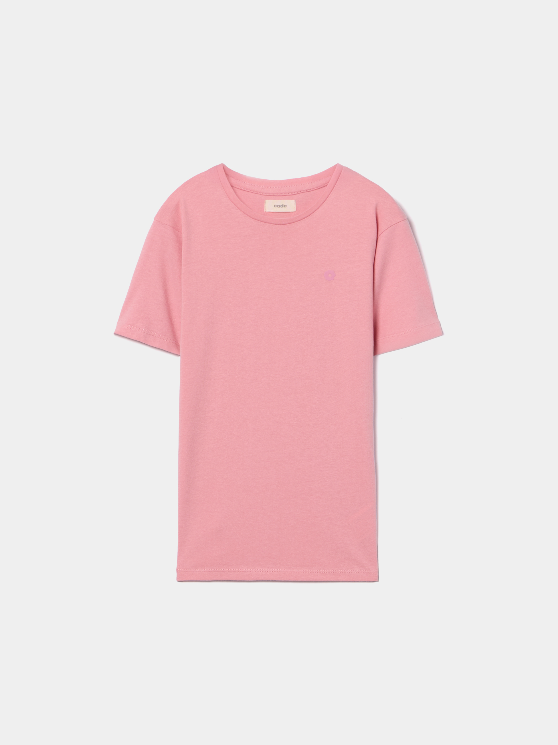 T-shirt com flor estampada