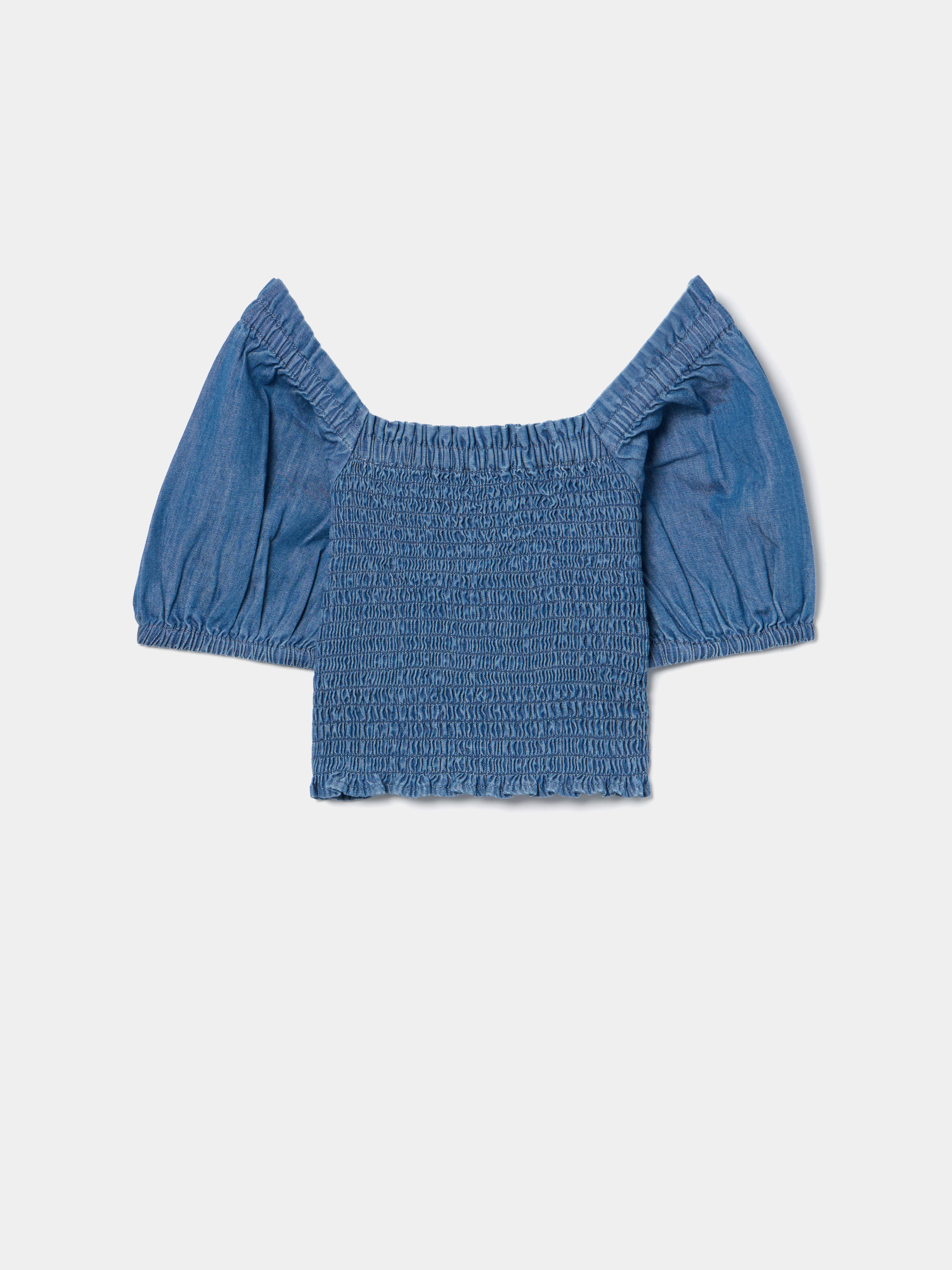 Top com franzido smock