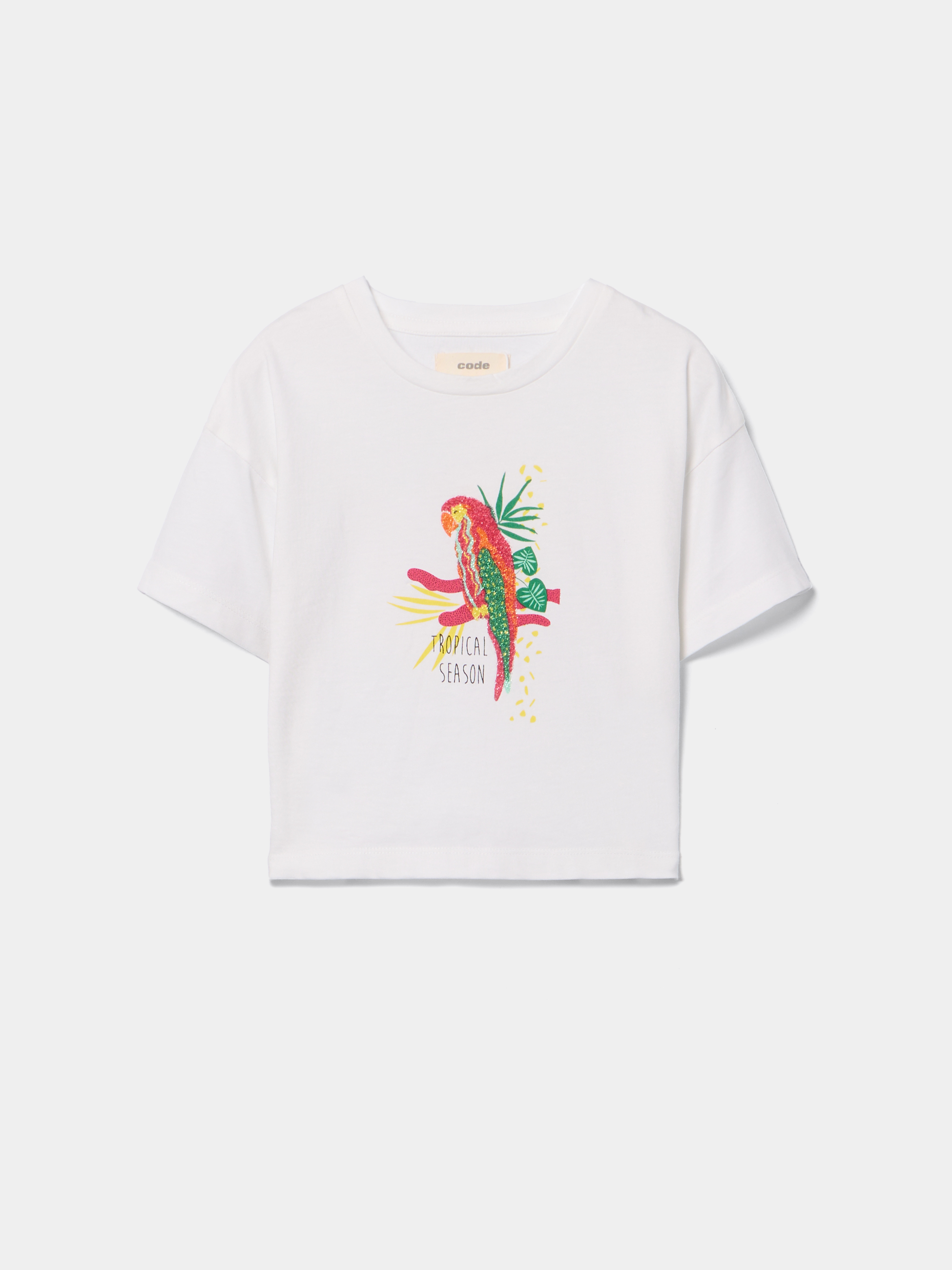 T-shirt estampada tropical