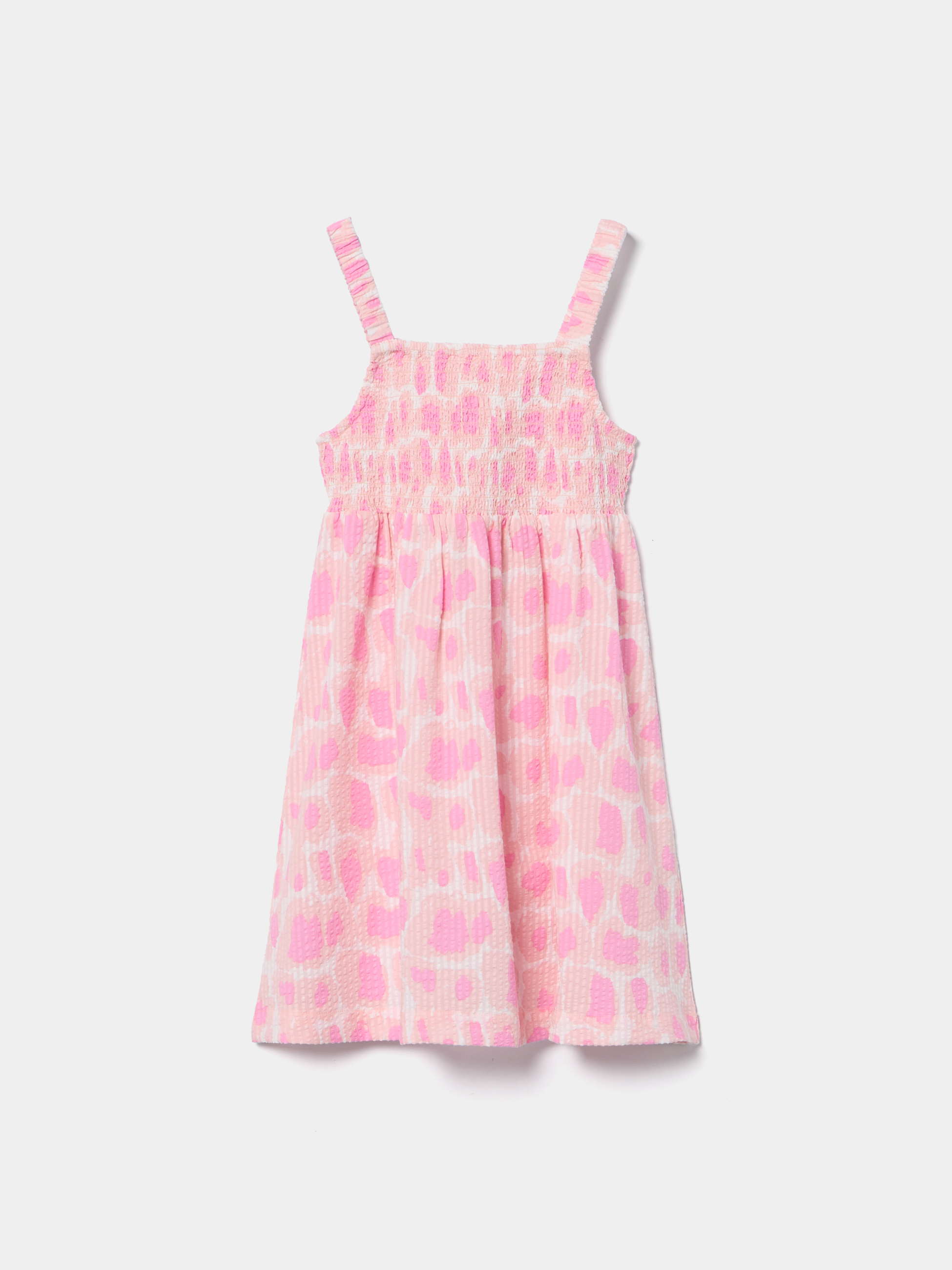 Vestido de alças texturado com padrão
