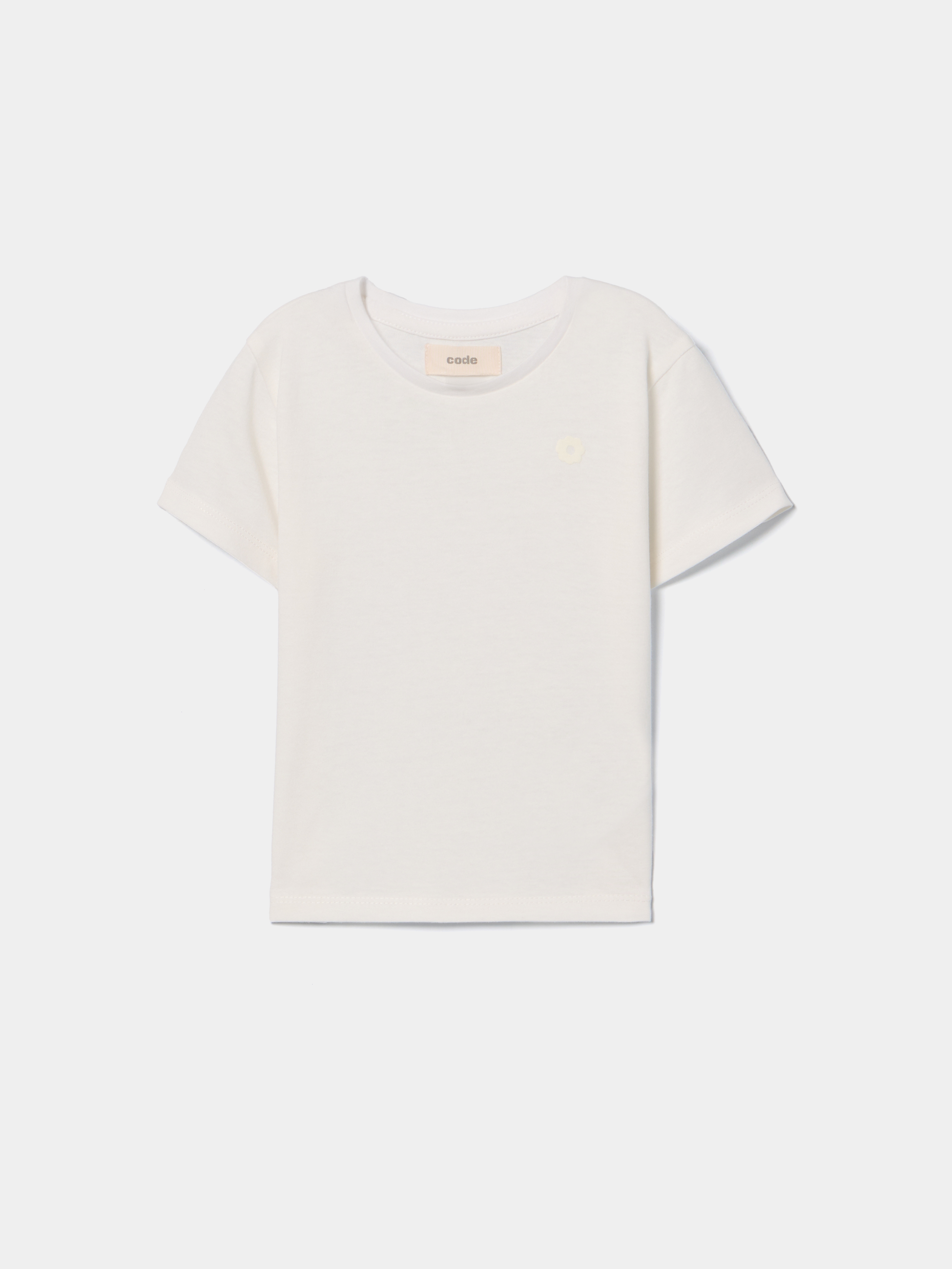 T-shirt com flor estampada