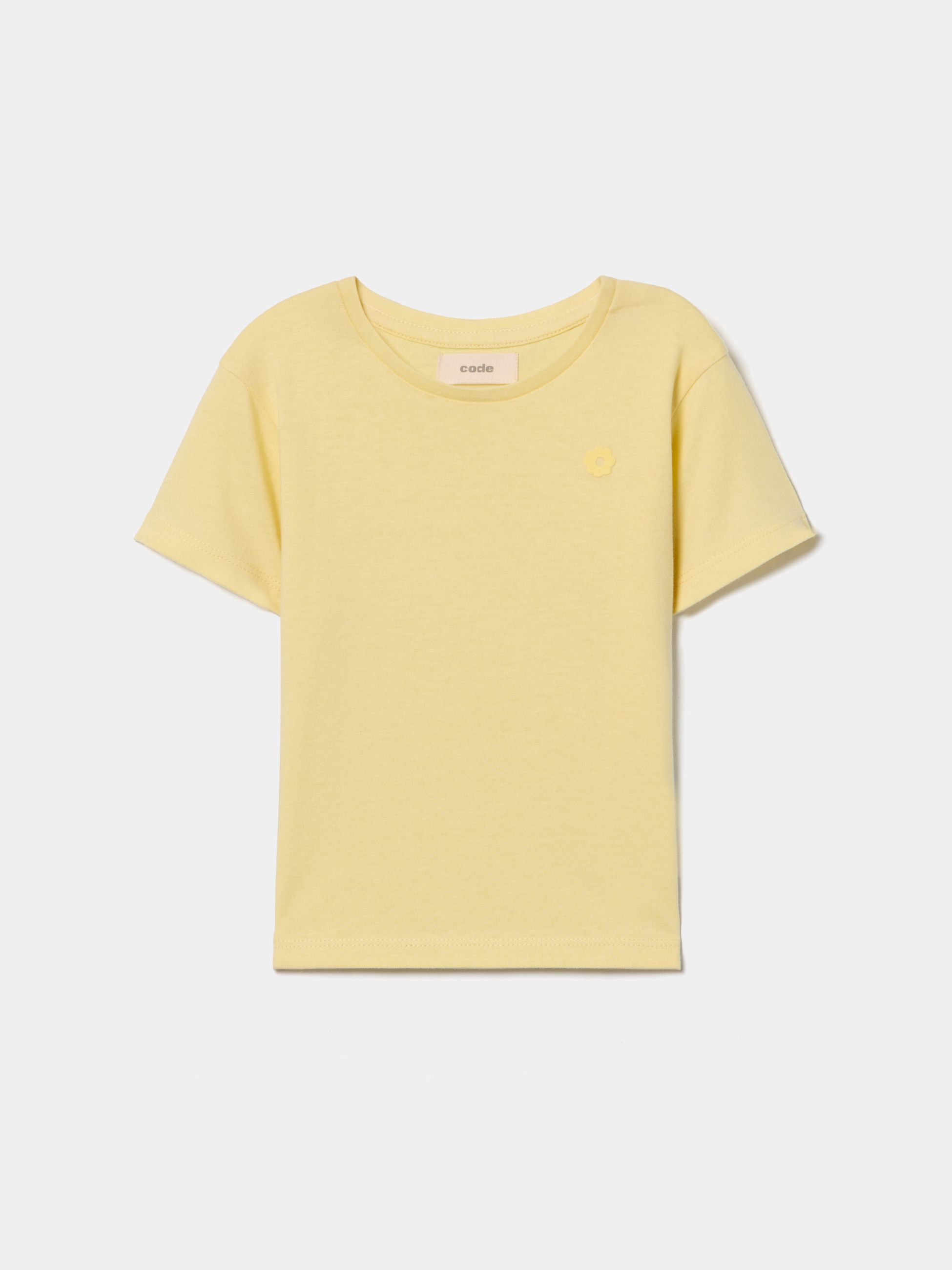 T-shirt com flor estampada