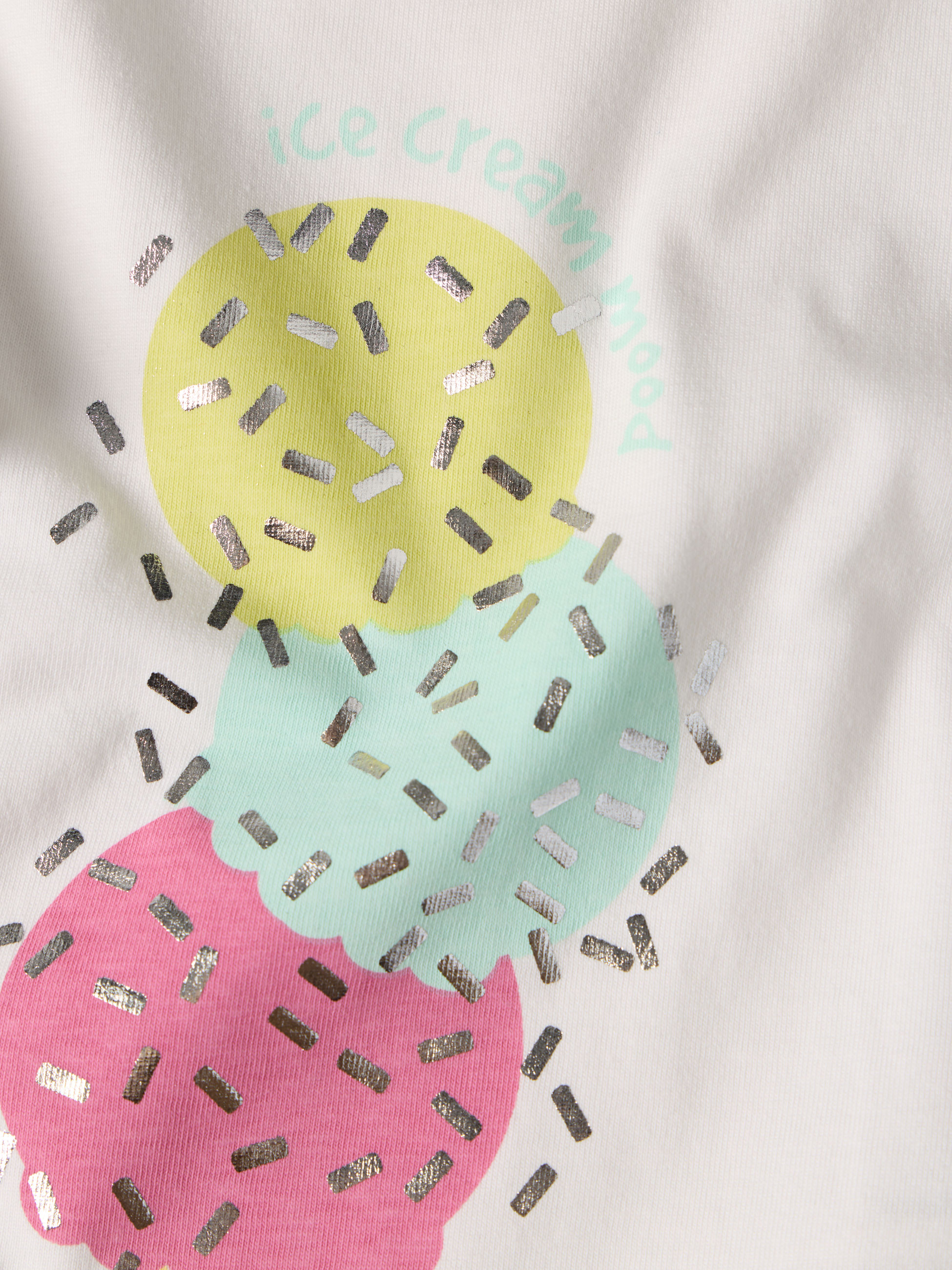 T-shirt estampada gelado com brilhos
