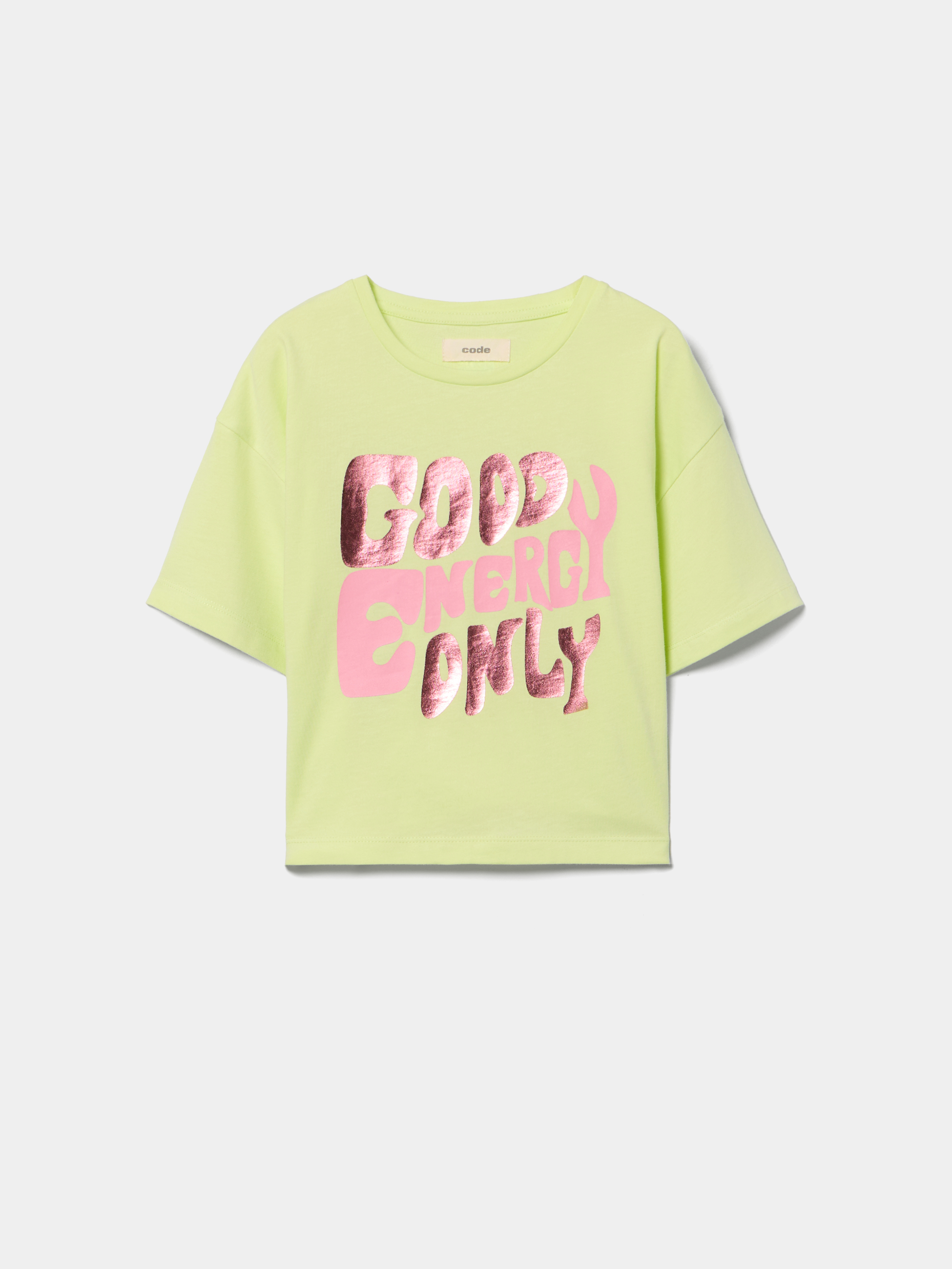 T-shirt cropped estampada