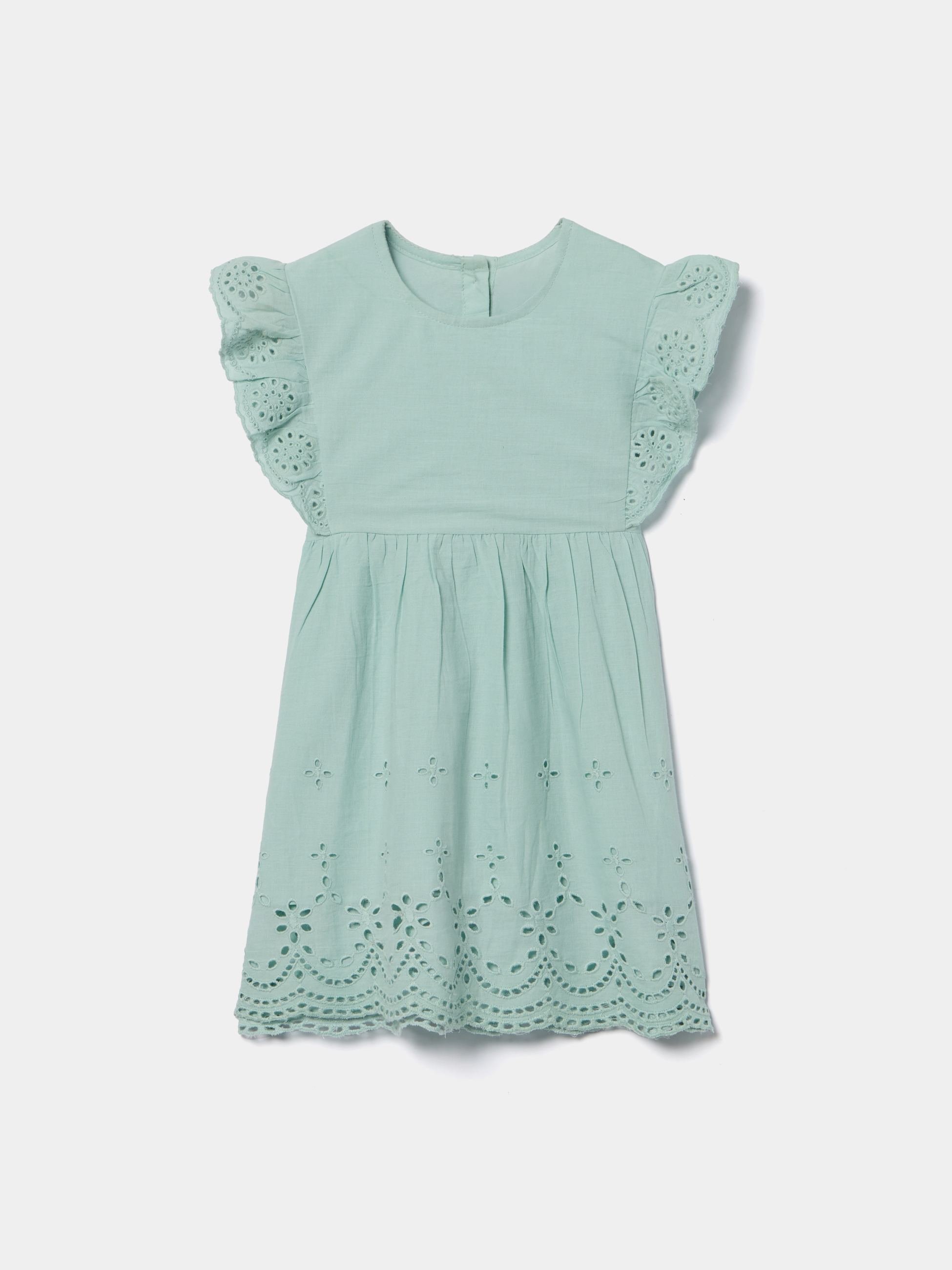 Vestido com bordado inglês