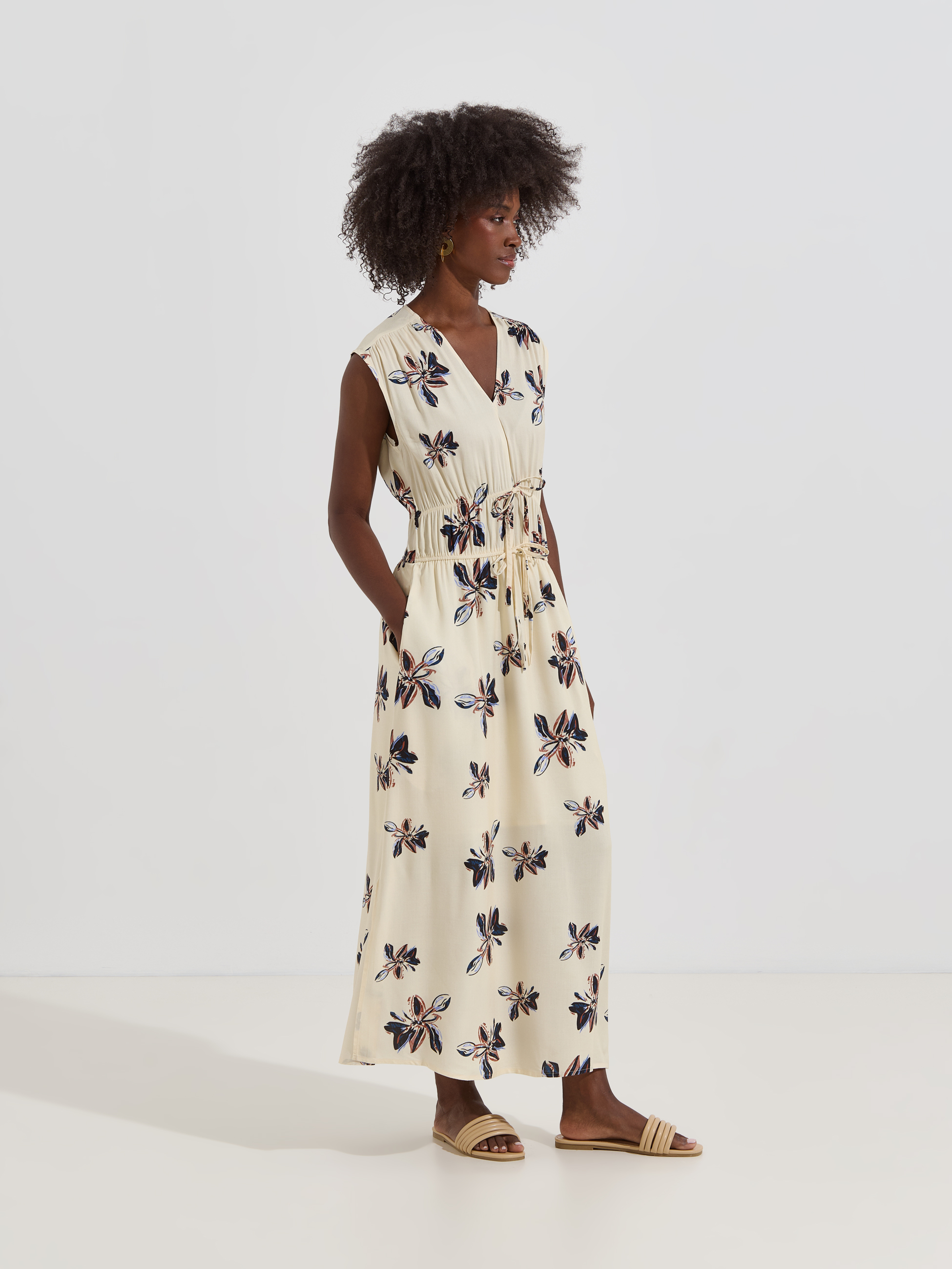 Long printed dress