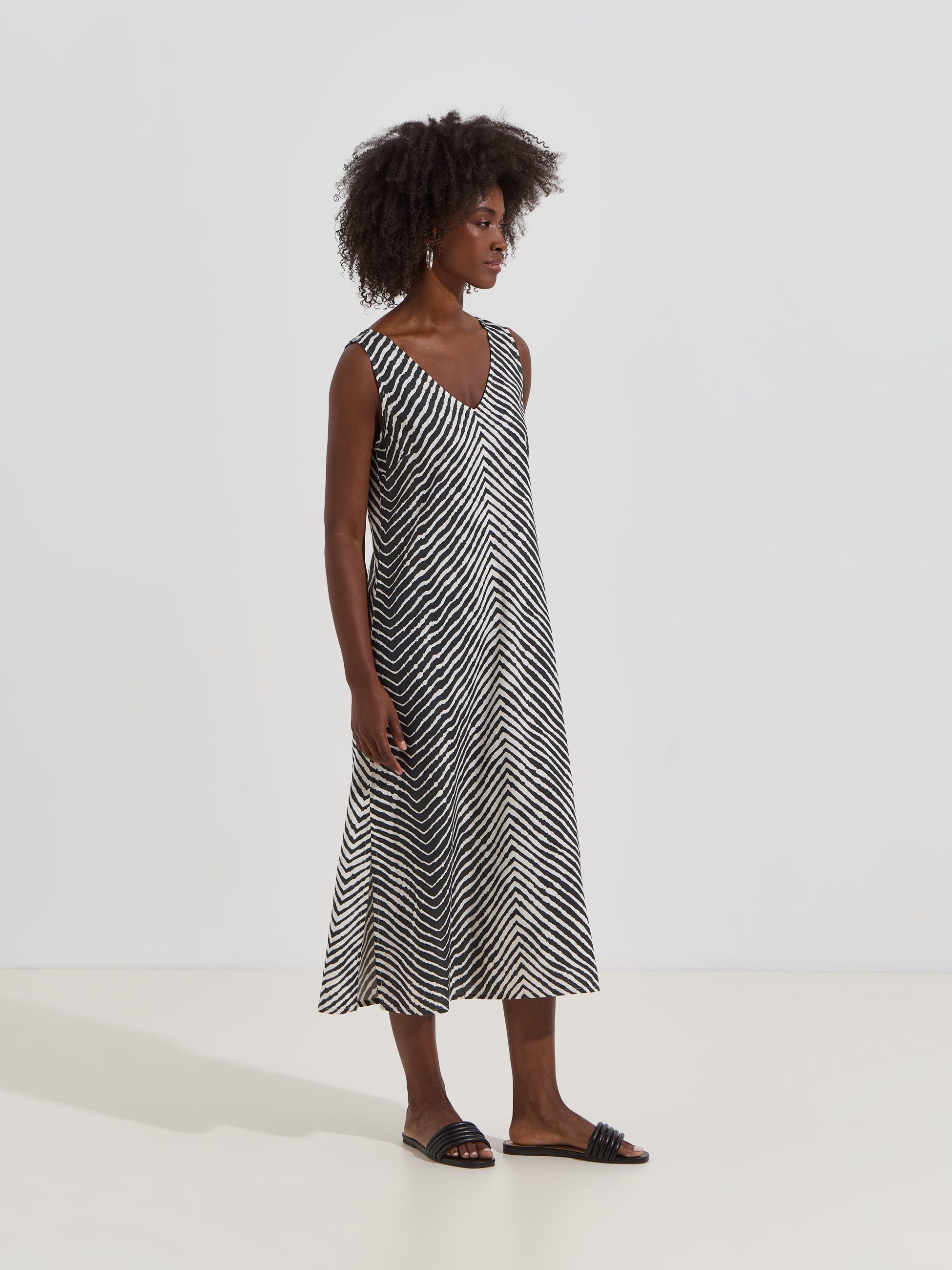 Printed midi dress