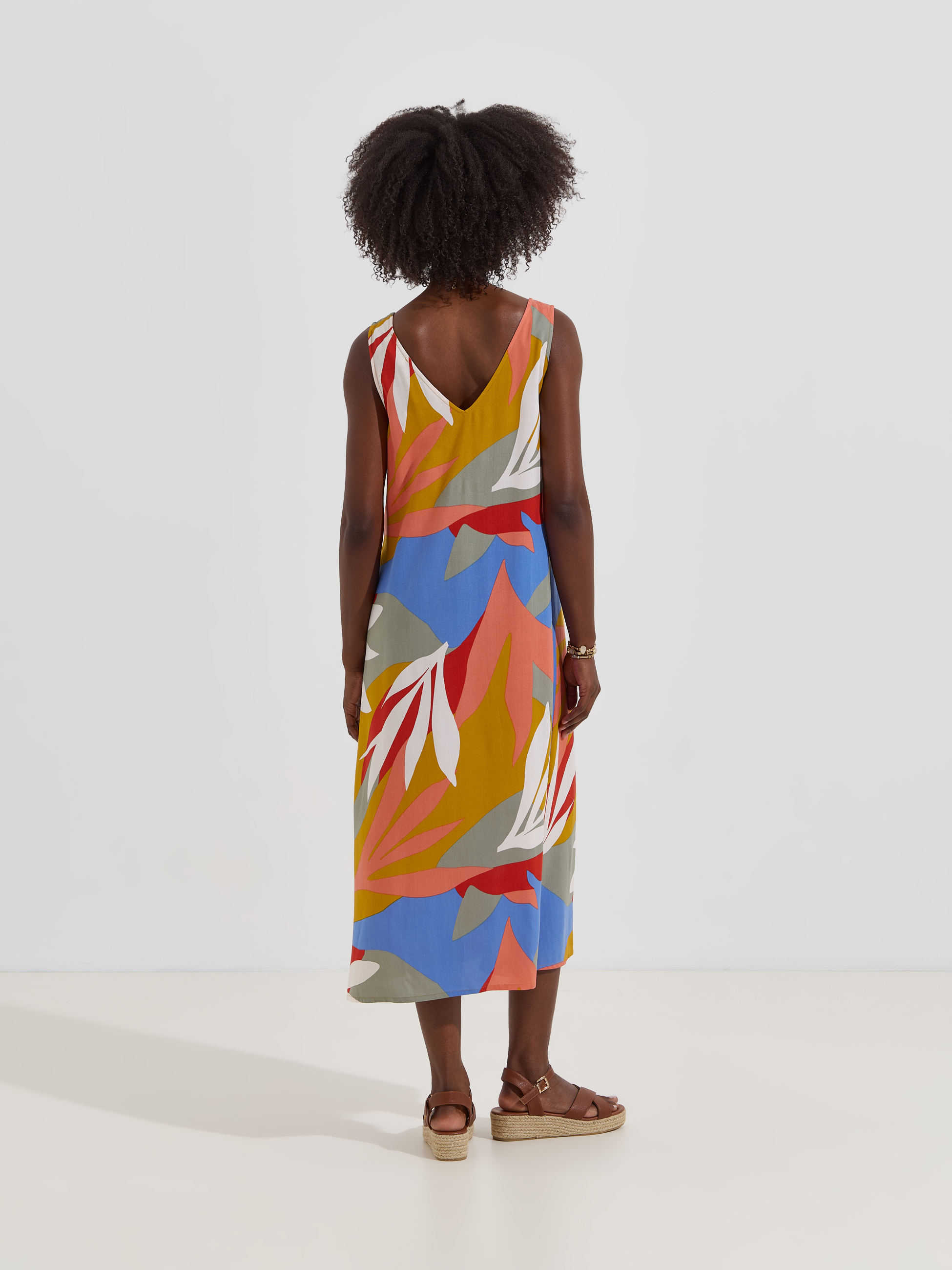 Printed midi dress