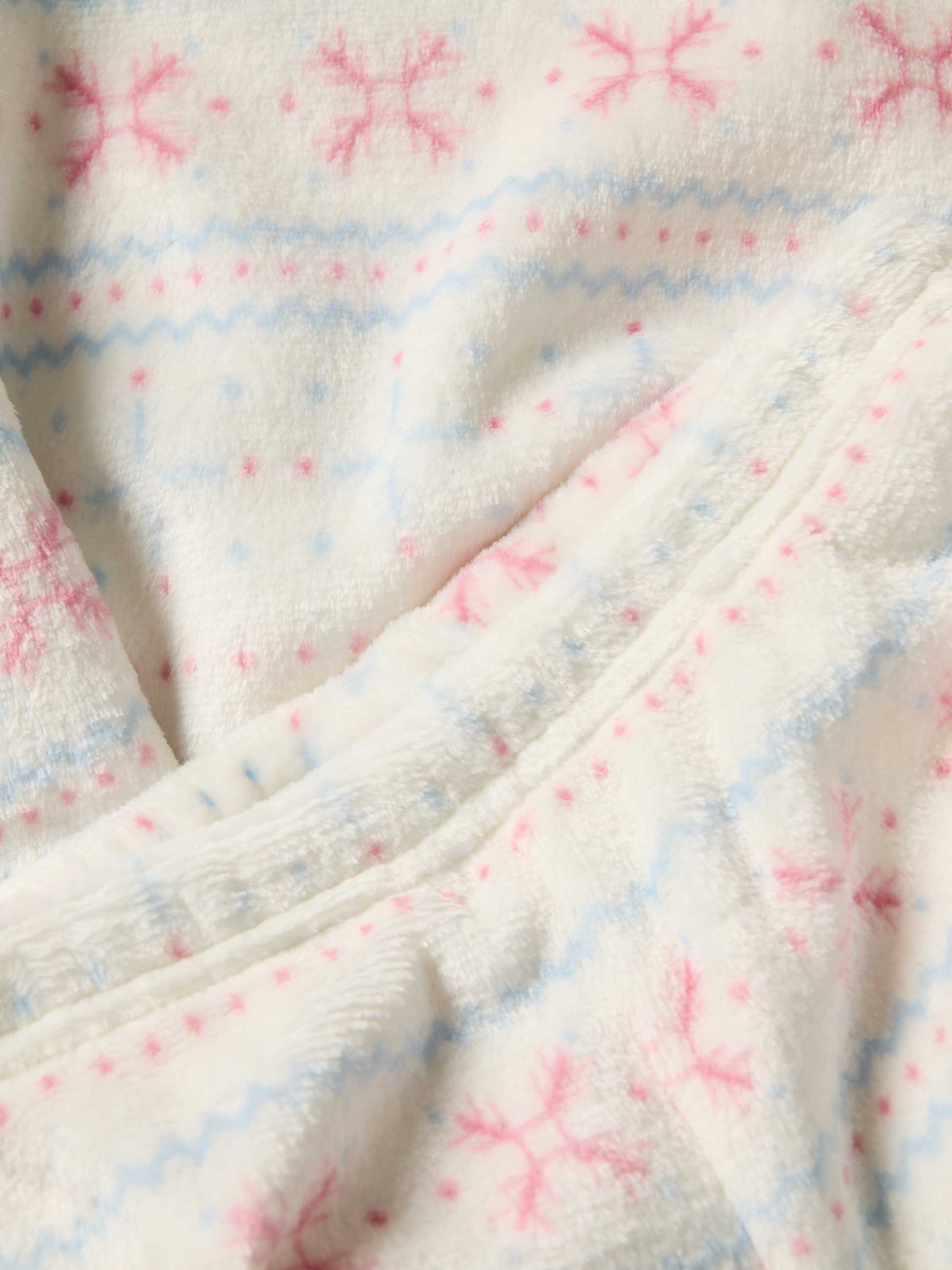 Pijama polar com padrão de flocos de neve