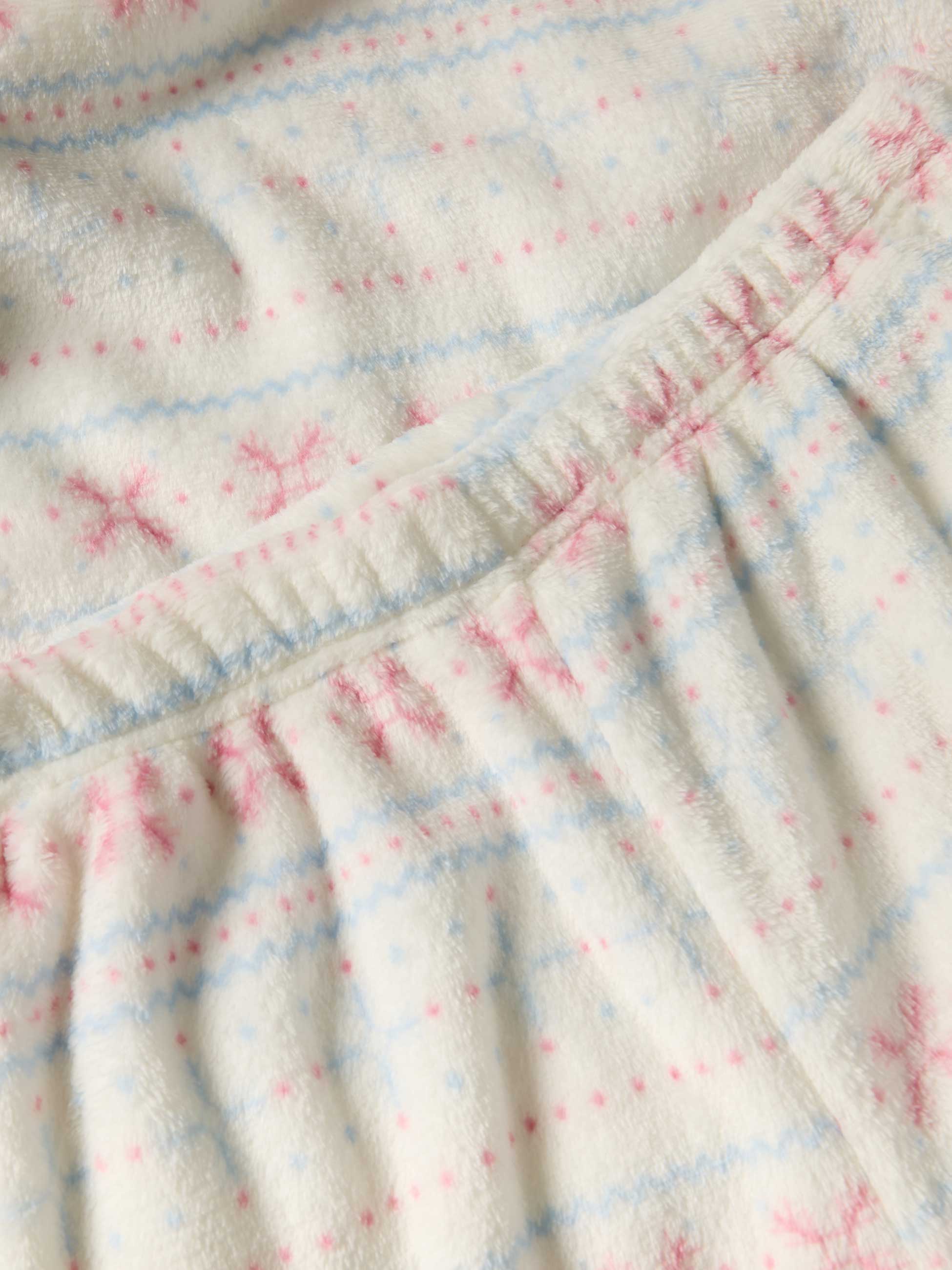 Pijama polar com padrão de flocos de neve