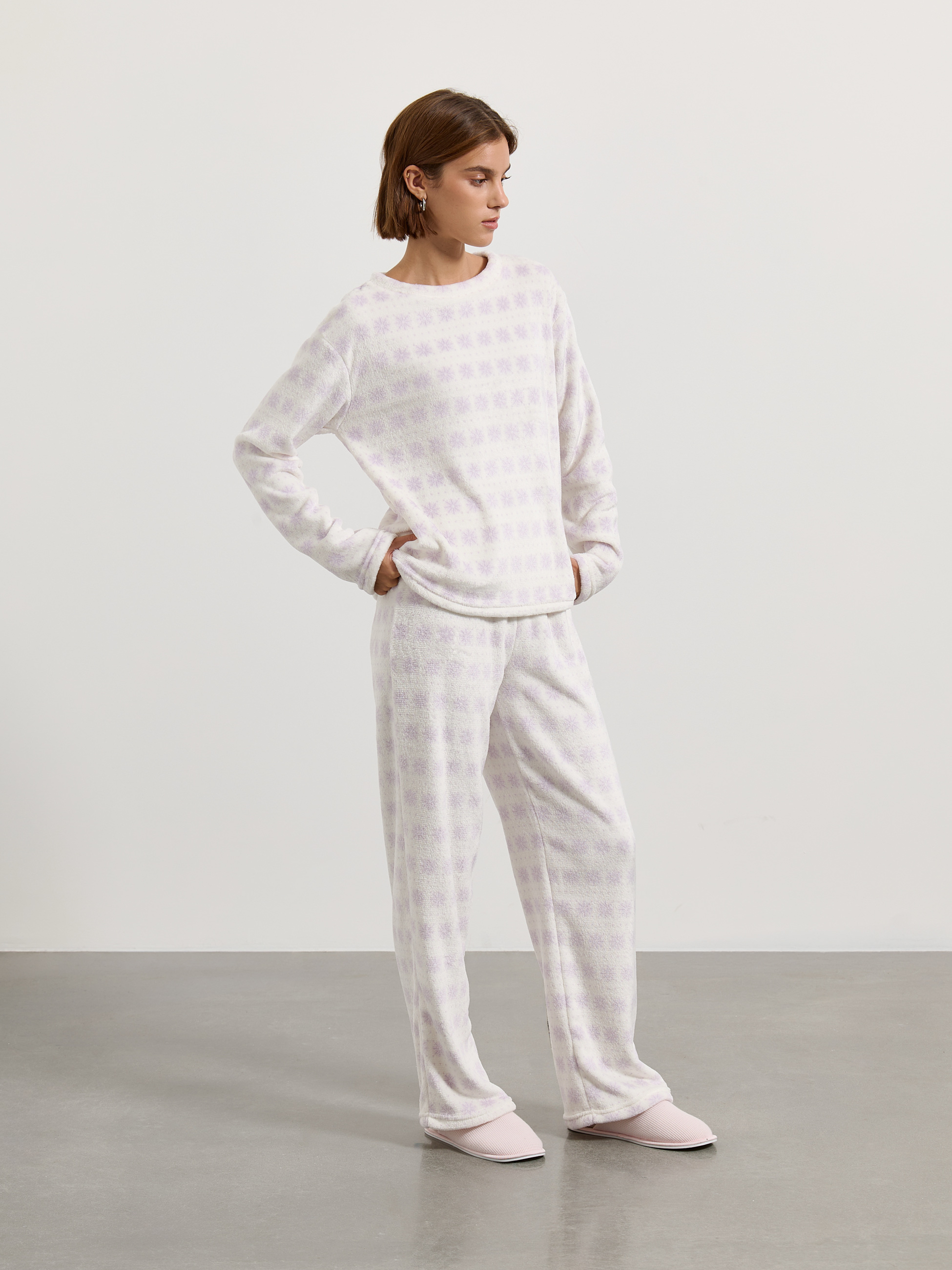 Pijama polar estampado