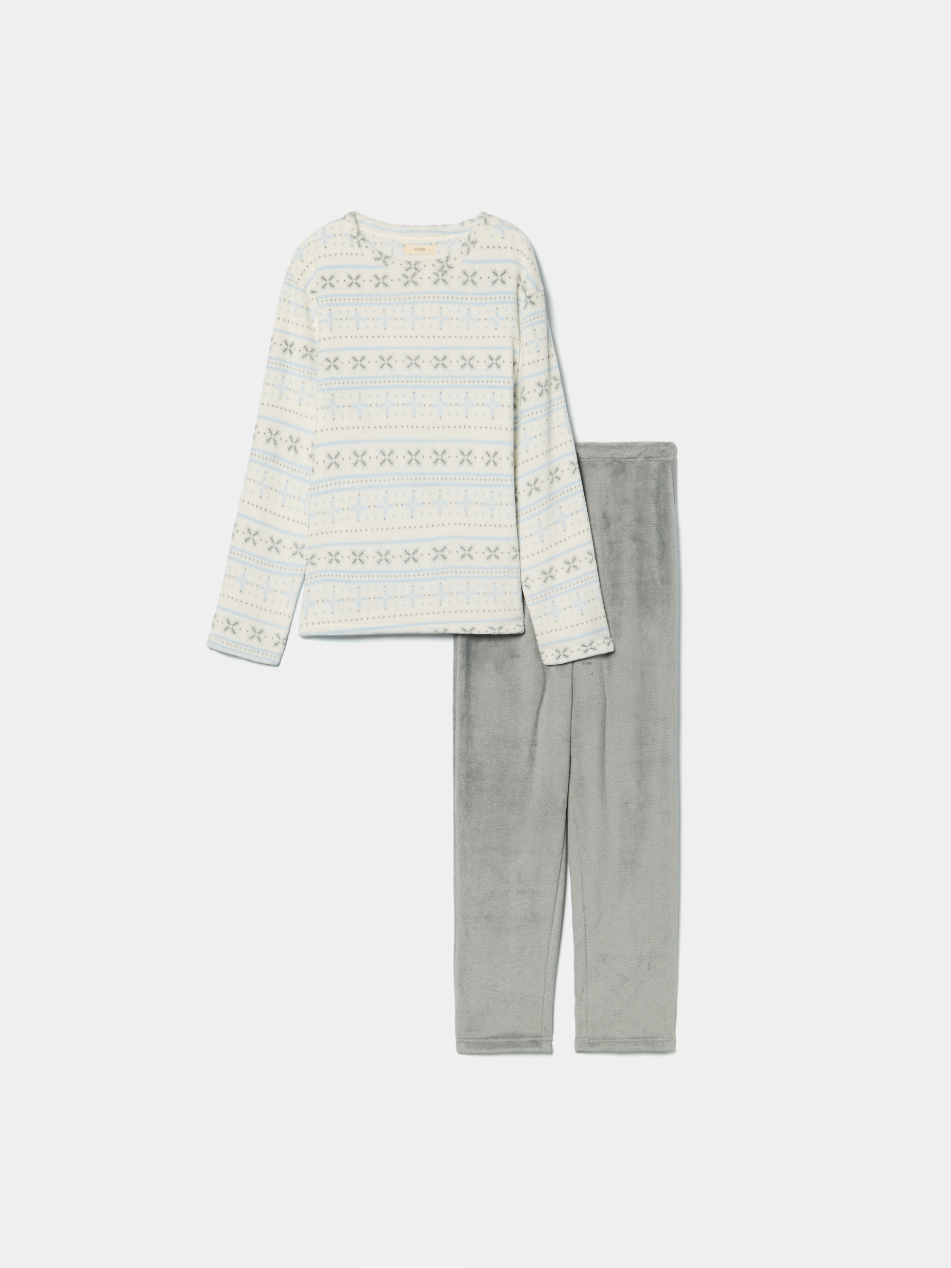 Pijama polar estampado
