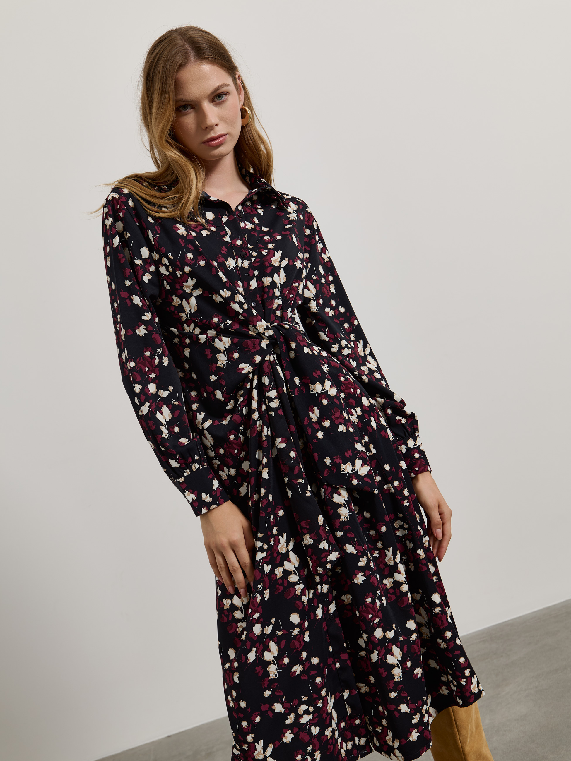 Printed midi dress