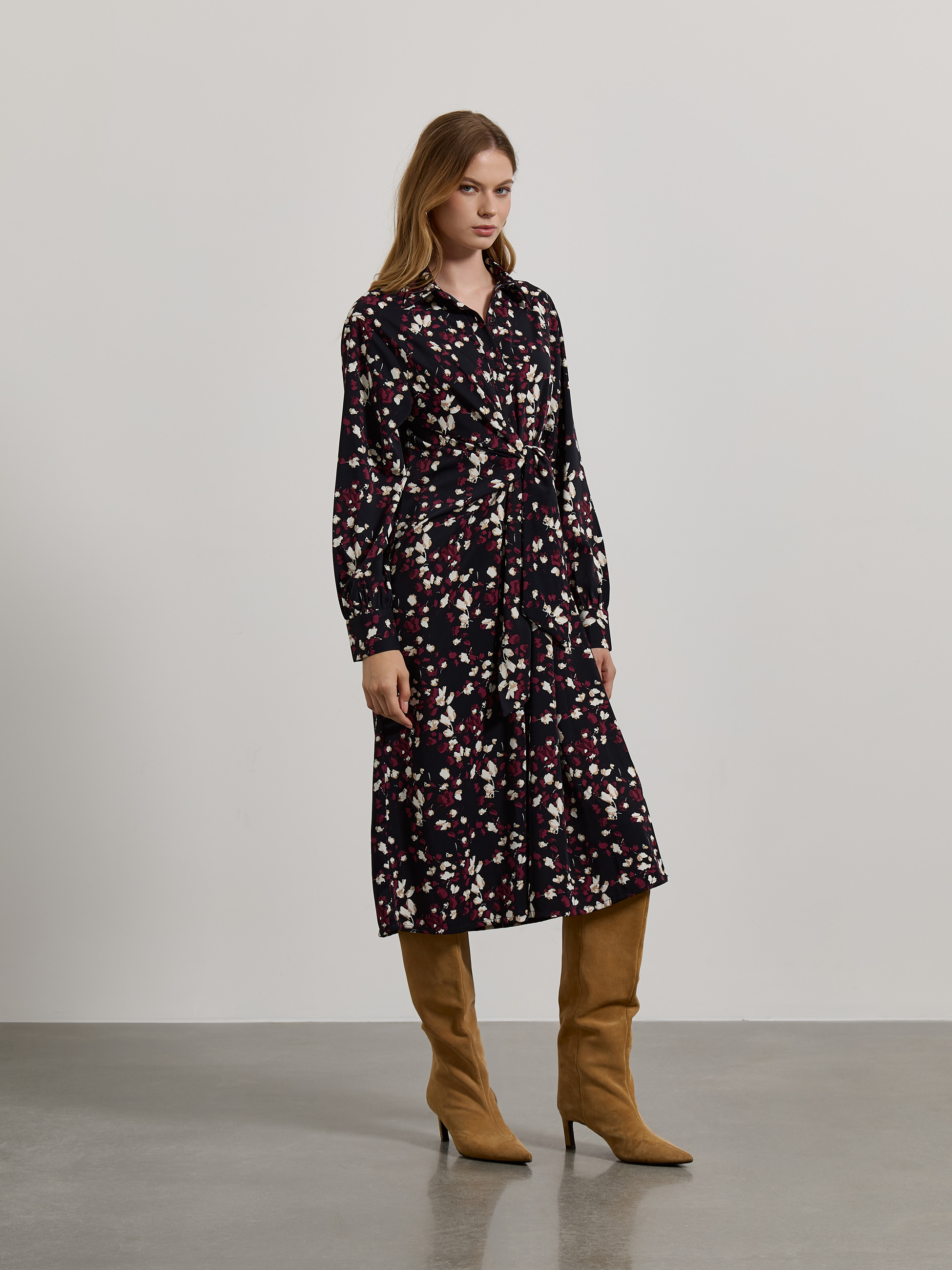 Printed midi dress