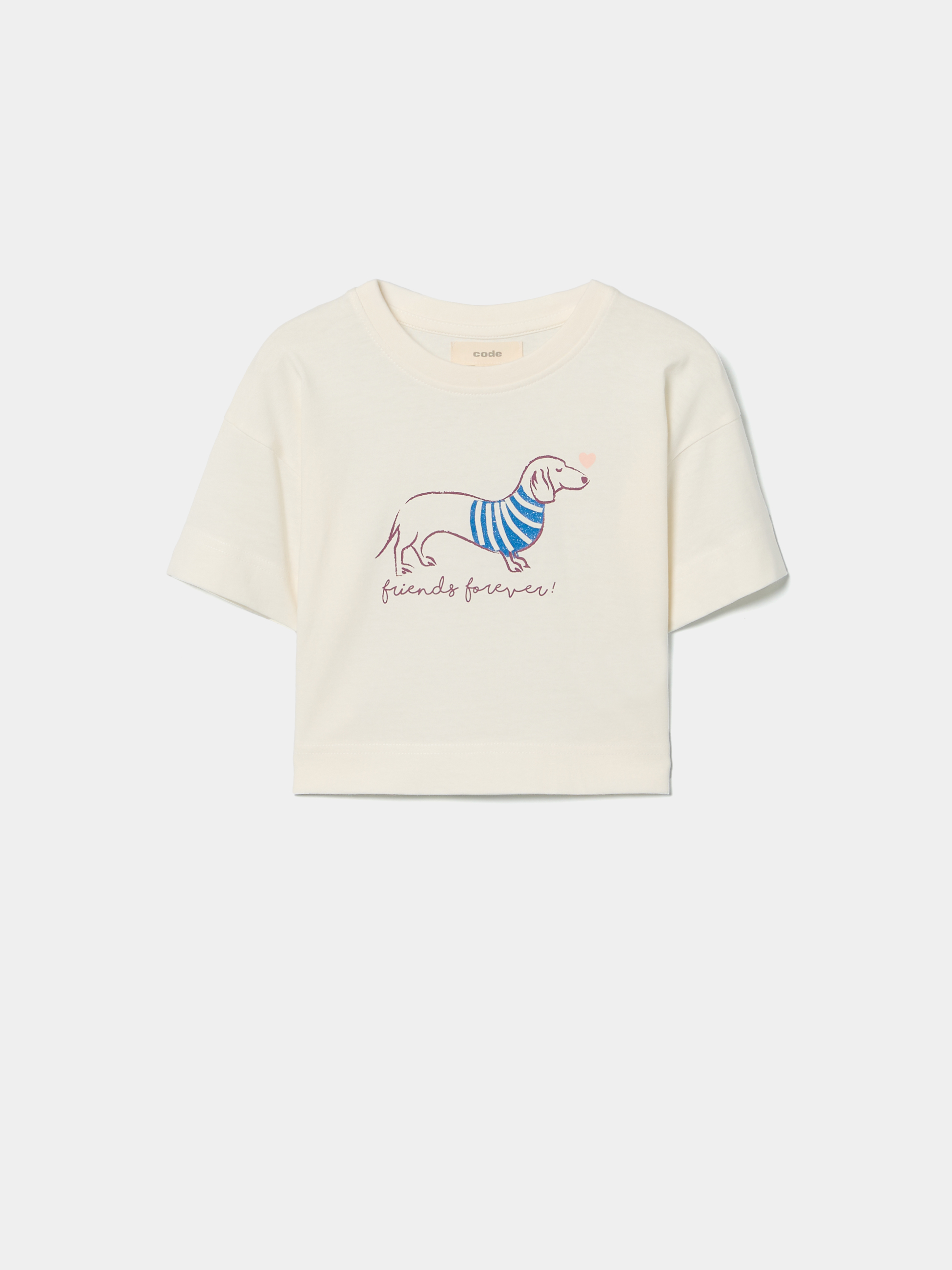 T-shirt cropped estampada