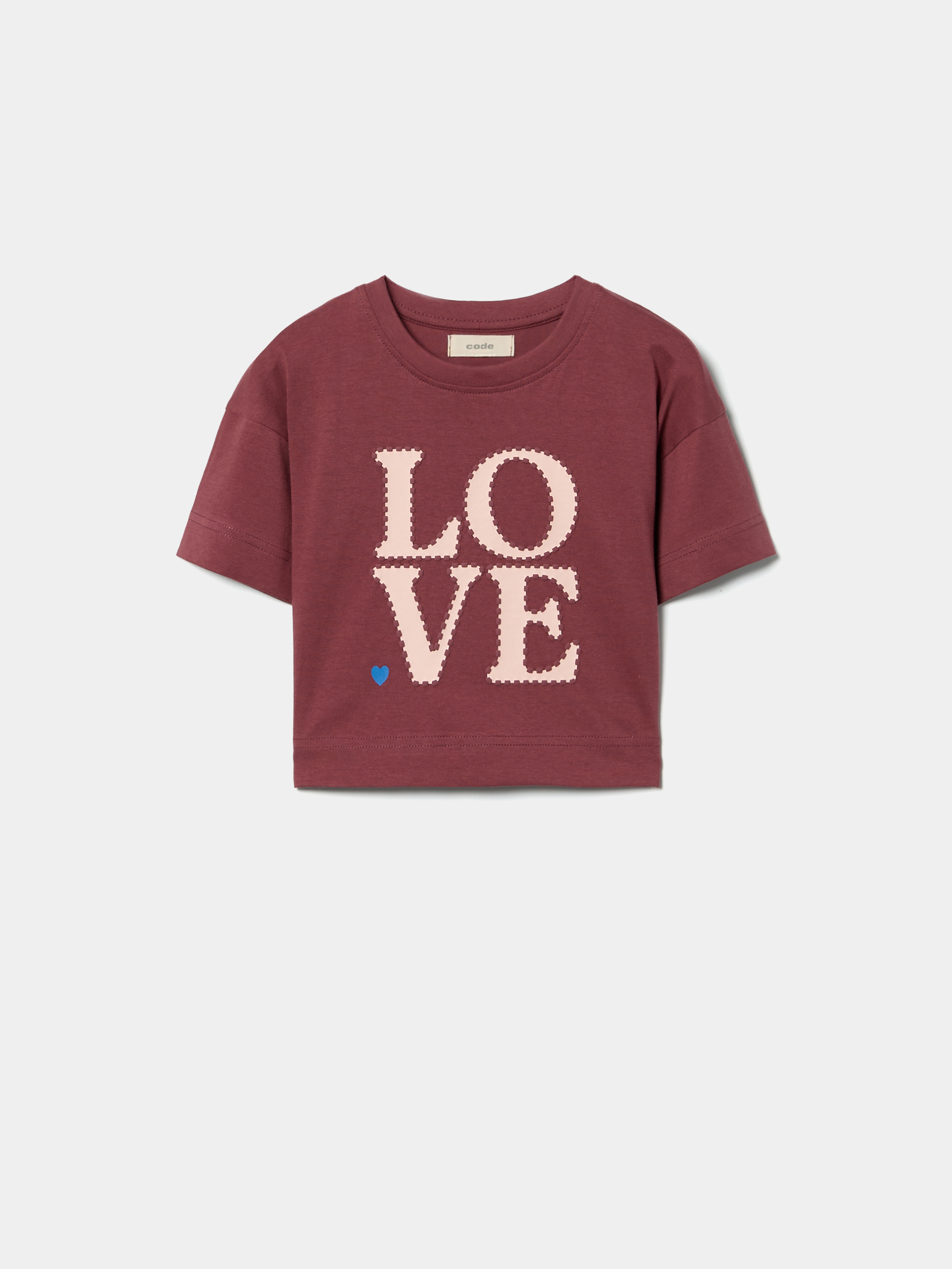 T-shirt cropped estampada