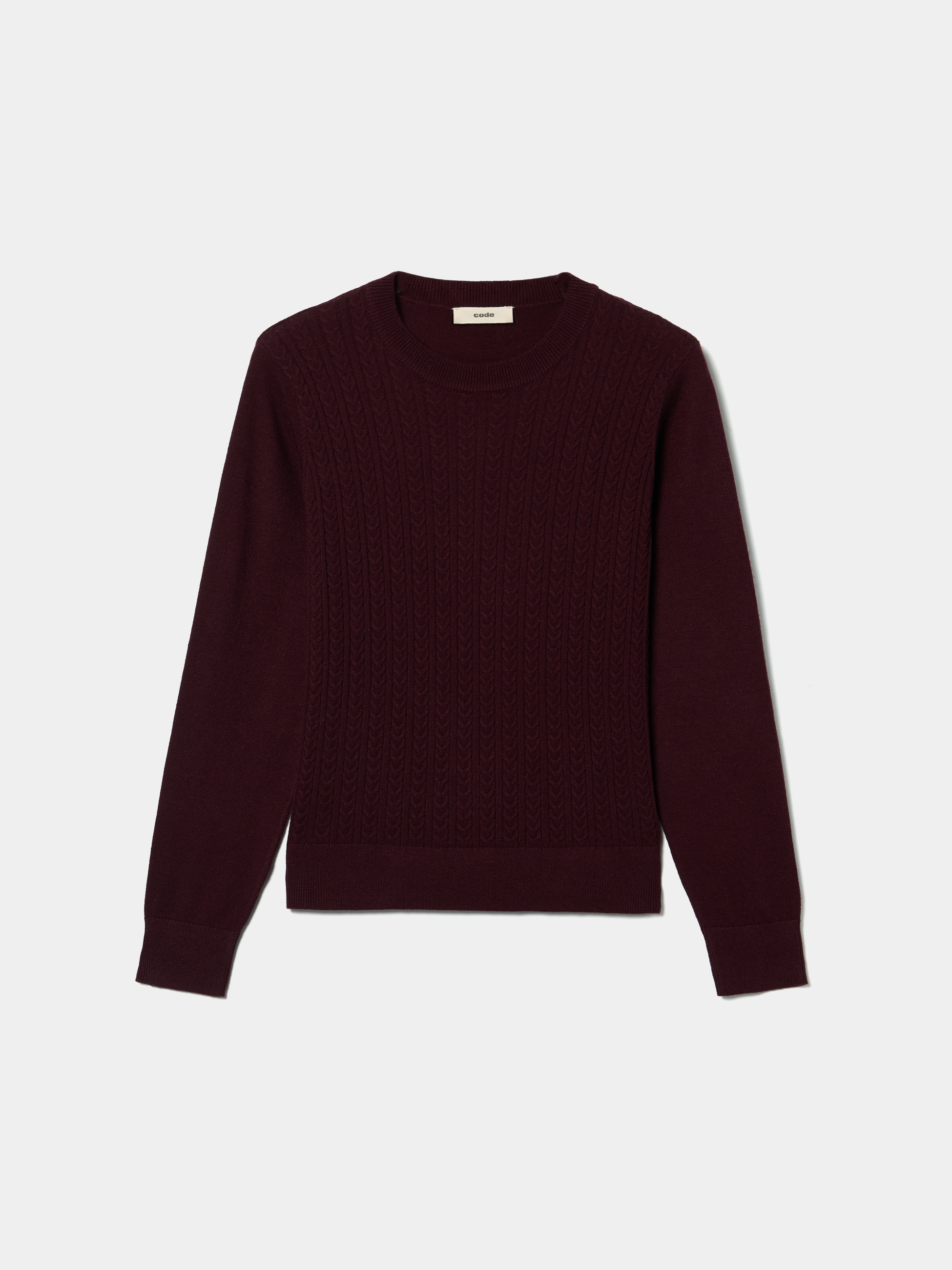 Camisola de malha com tranças