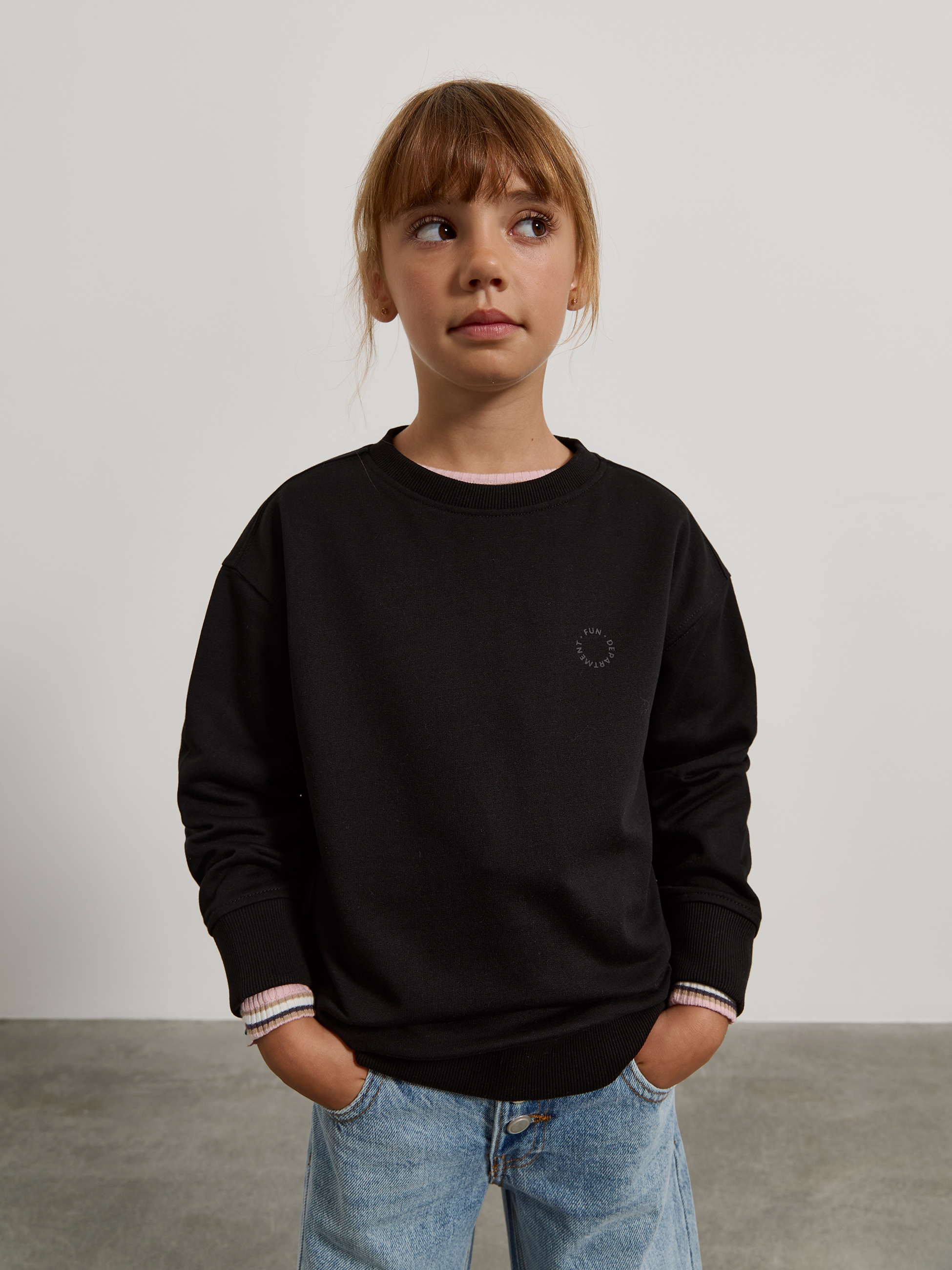 Sweatshirt com detalhe estampado