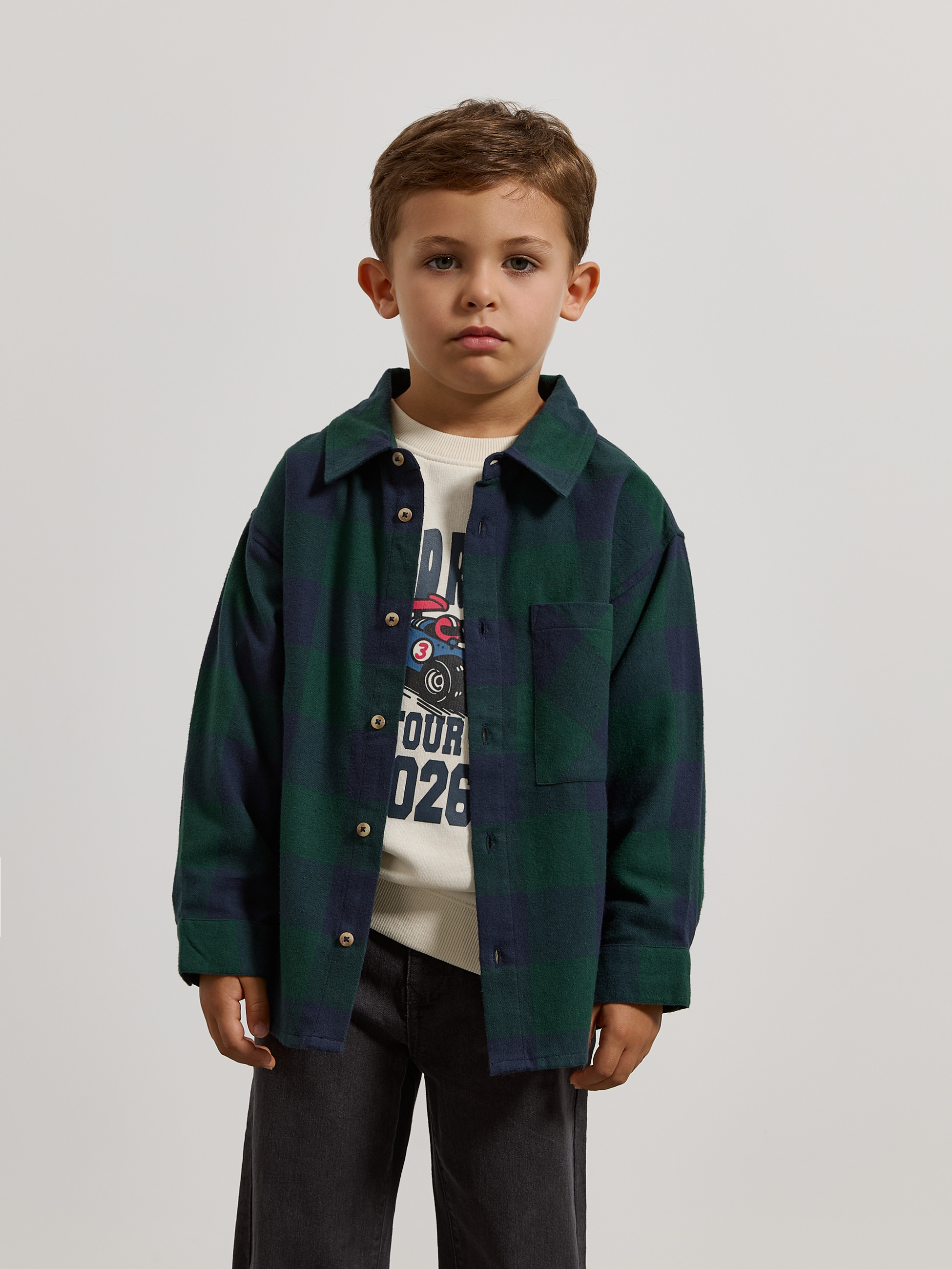 Sobrecamisa de flanela xadrez