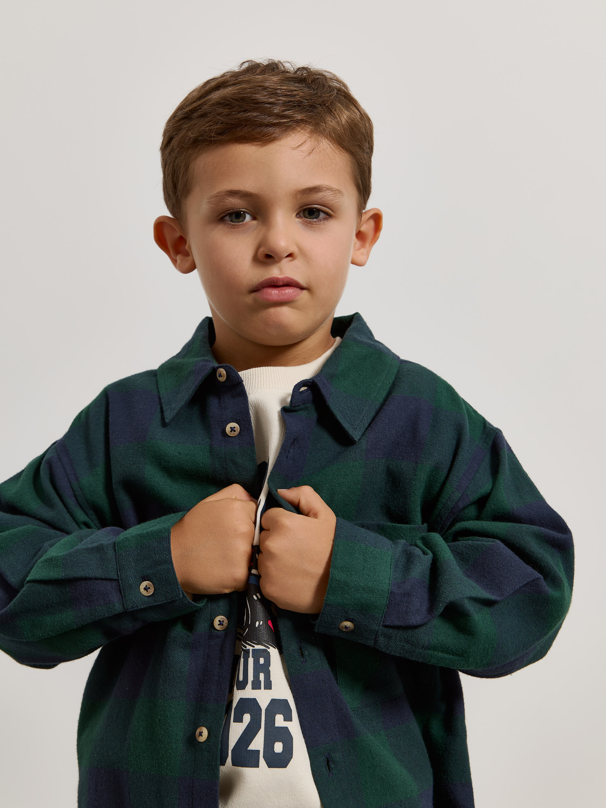 Sobrecamisa de flanela xadrez