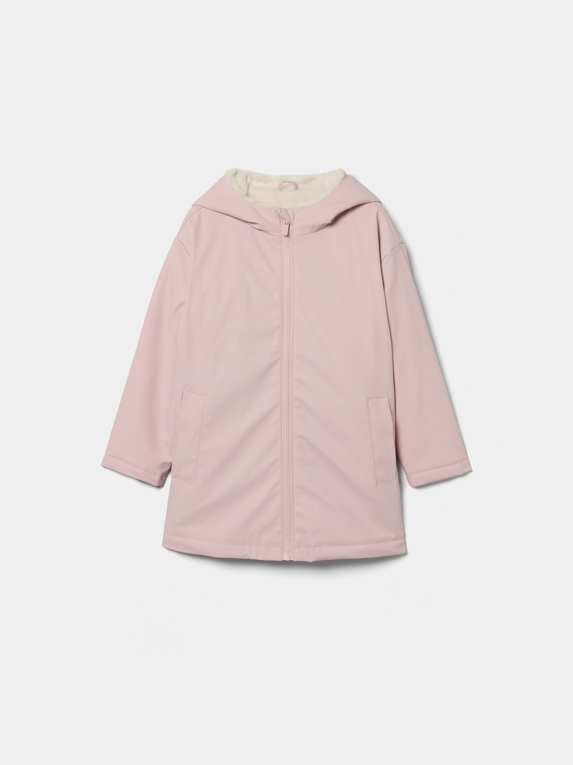 Parka com carapuço e pelo