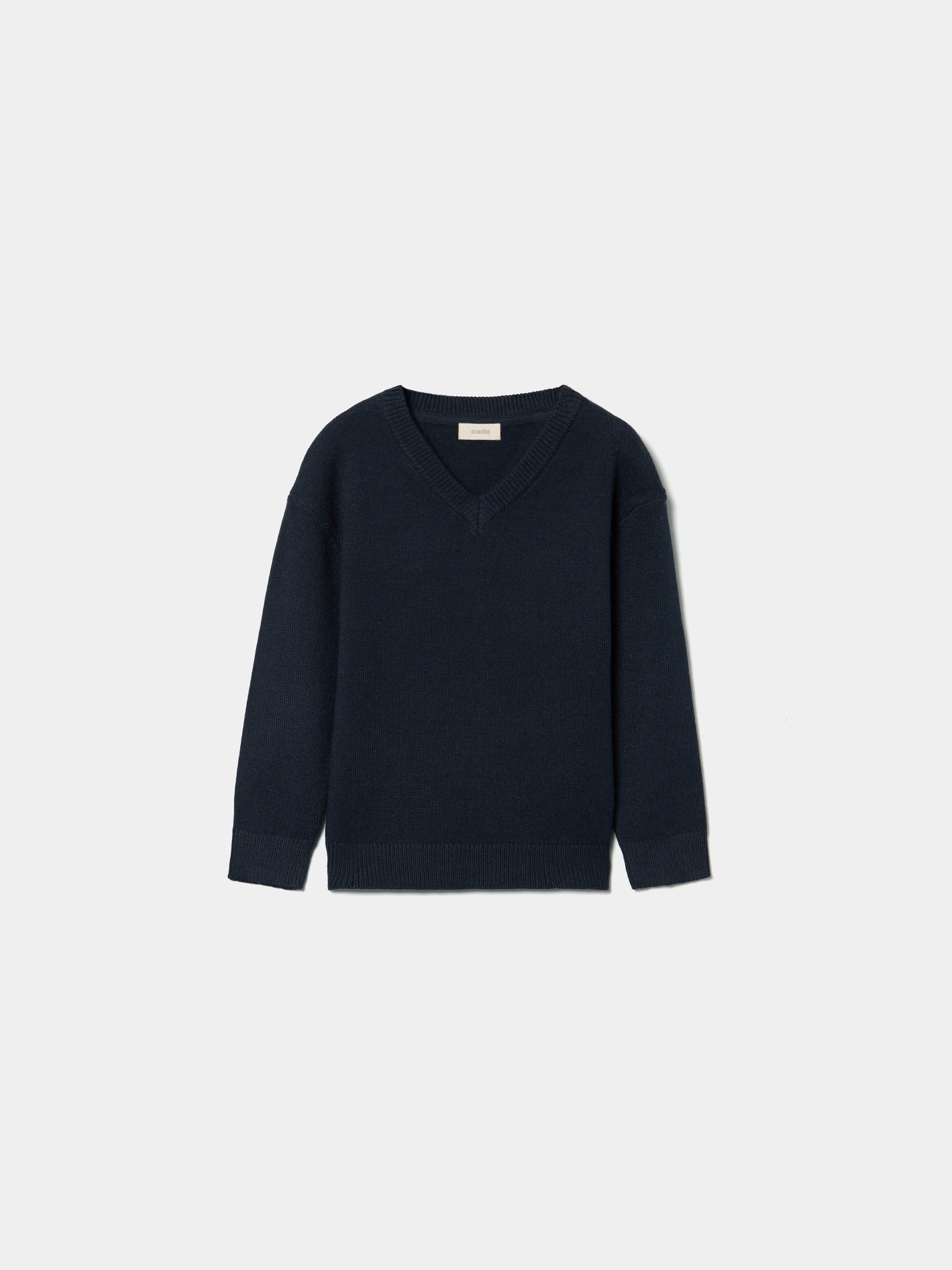 Camisola de malha com decote em V