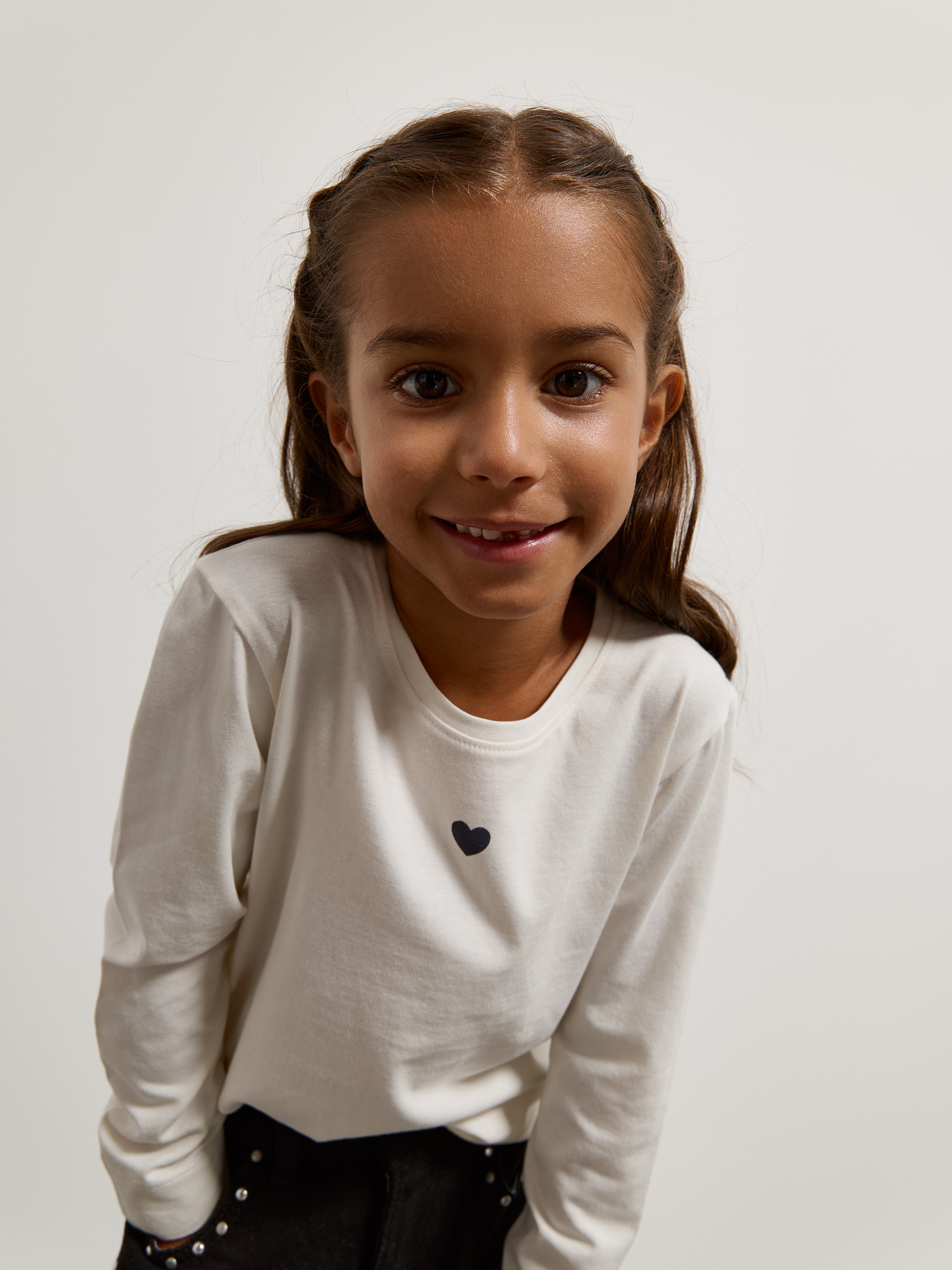 Camisola com coração estampado