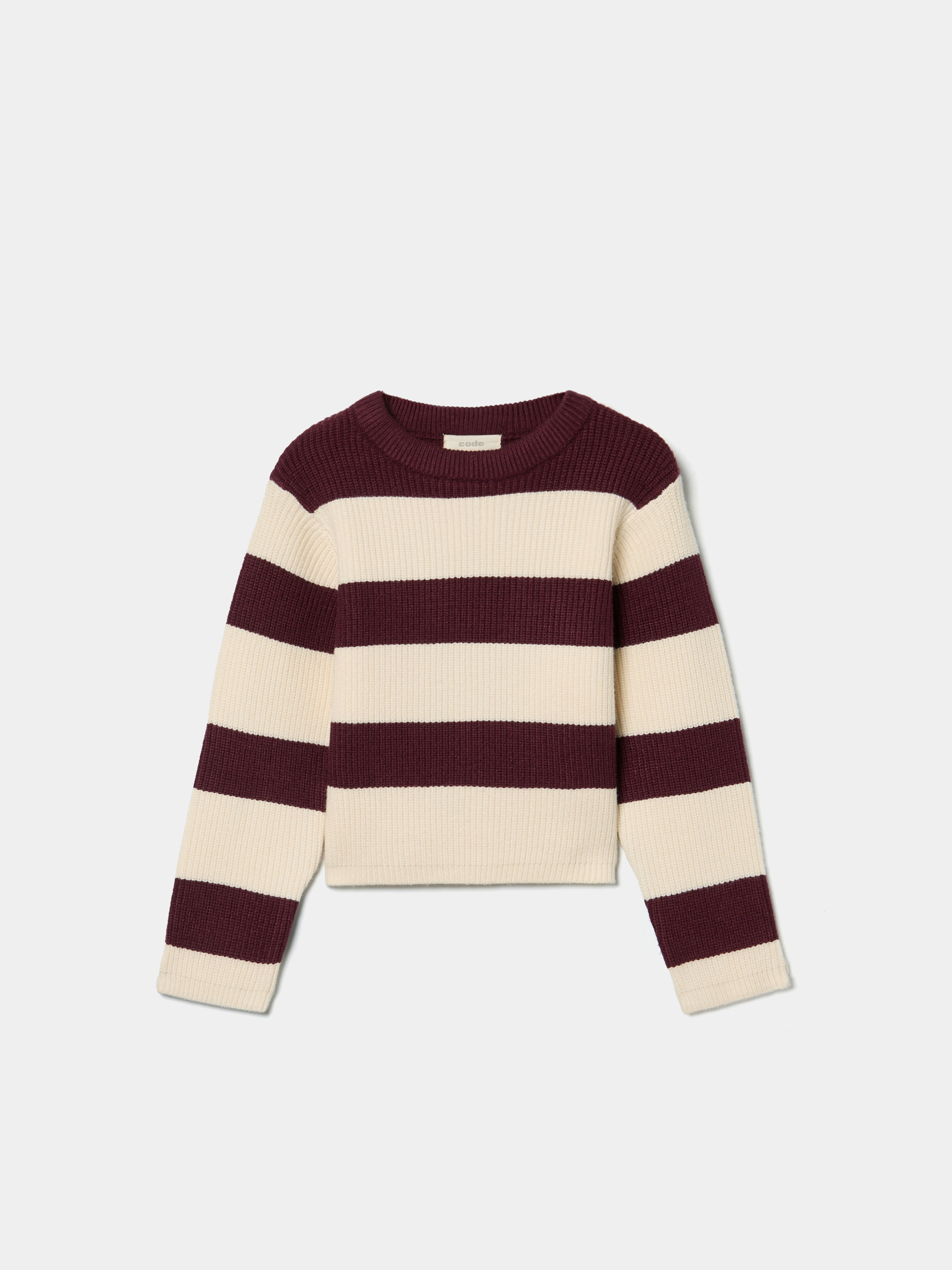 Camisola de malha às riscas