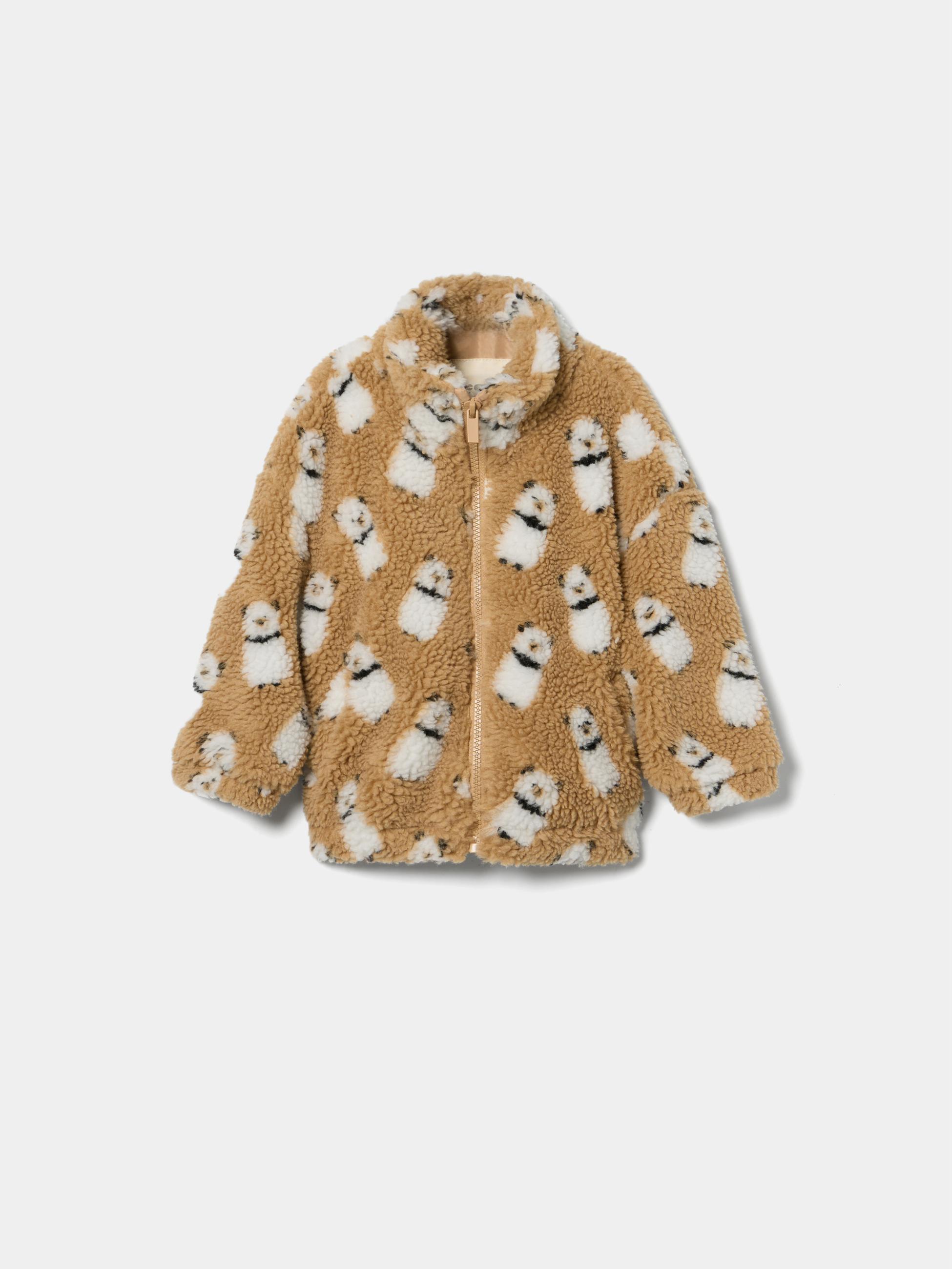 Casaco de pelo com estampado