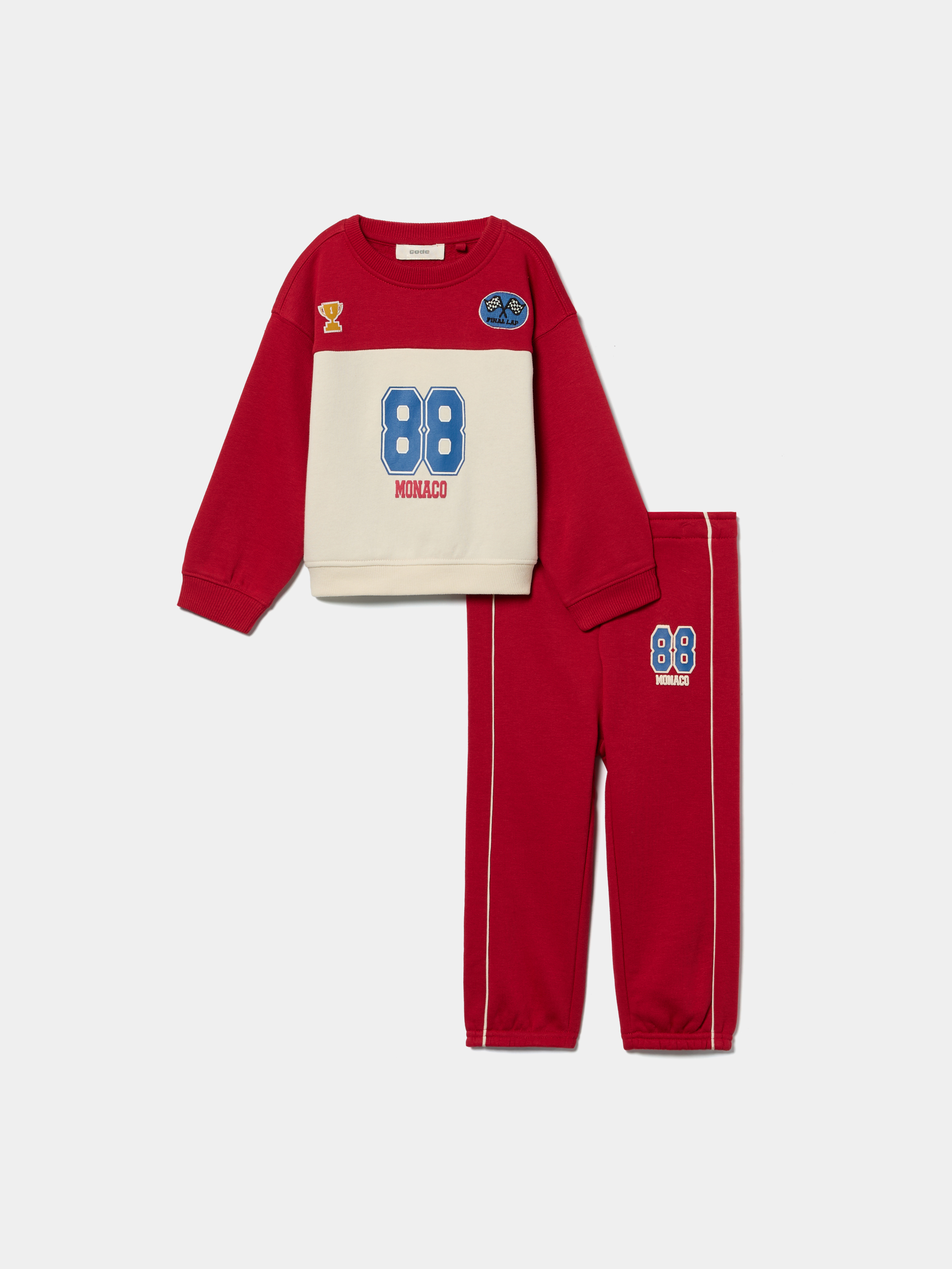 Conjunto de fato de treino estampado