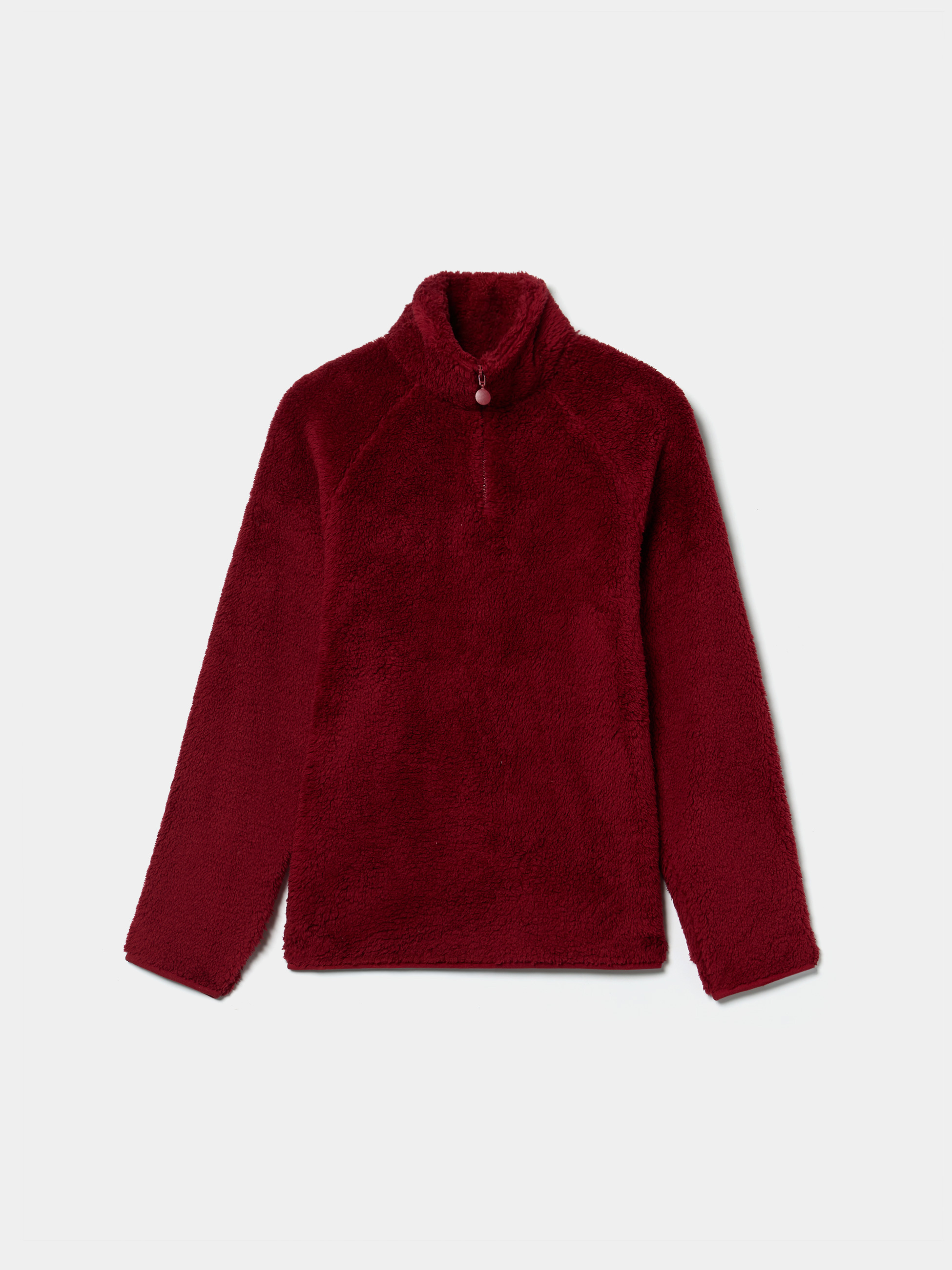 Camisola polar com fecho parcial