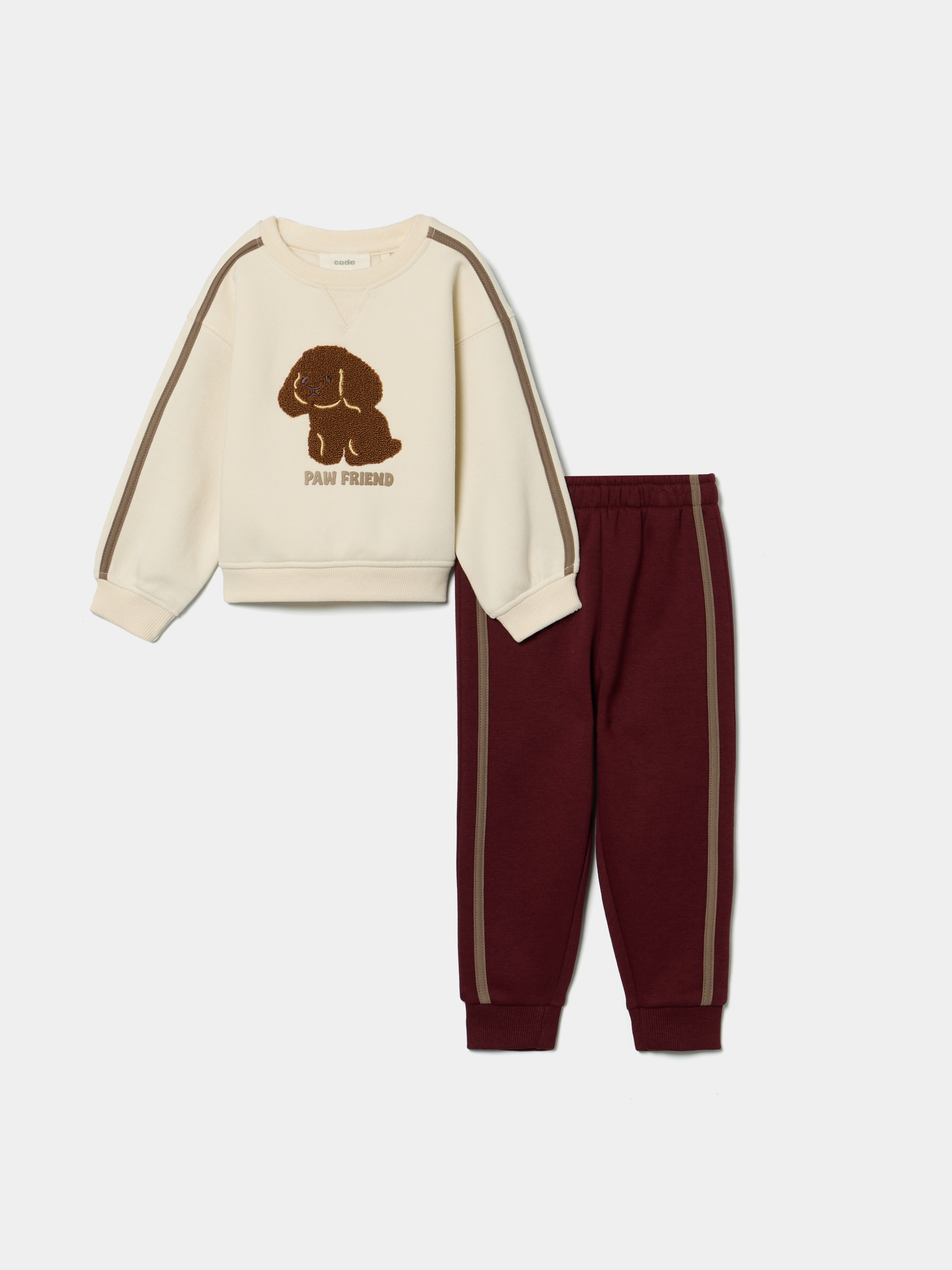 Conjunto de fato de treino com bordado