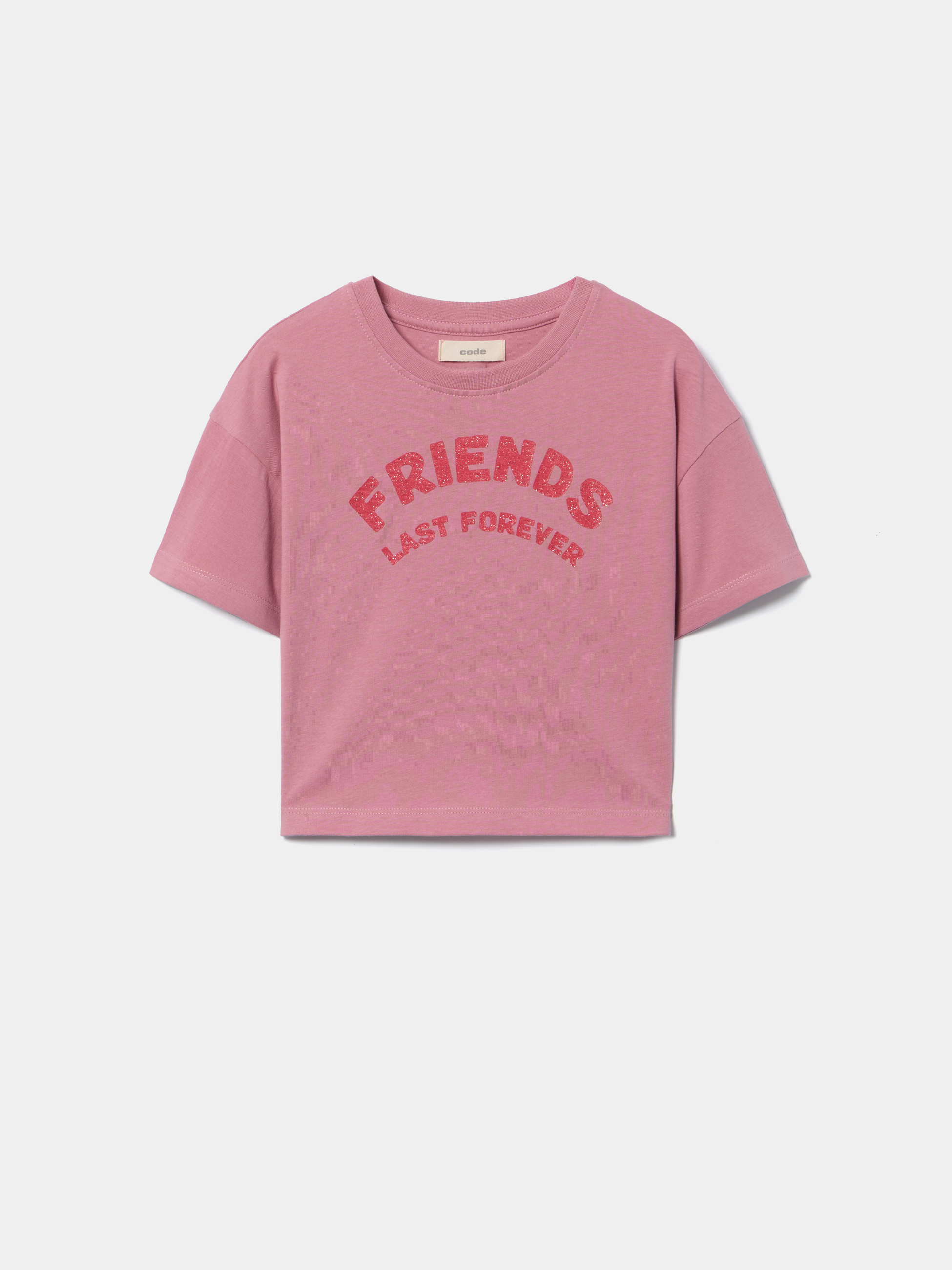 T-shirt cropped estampada