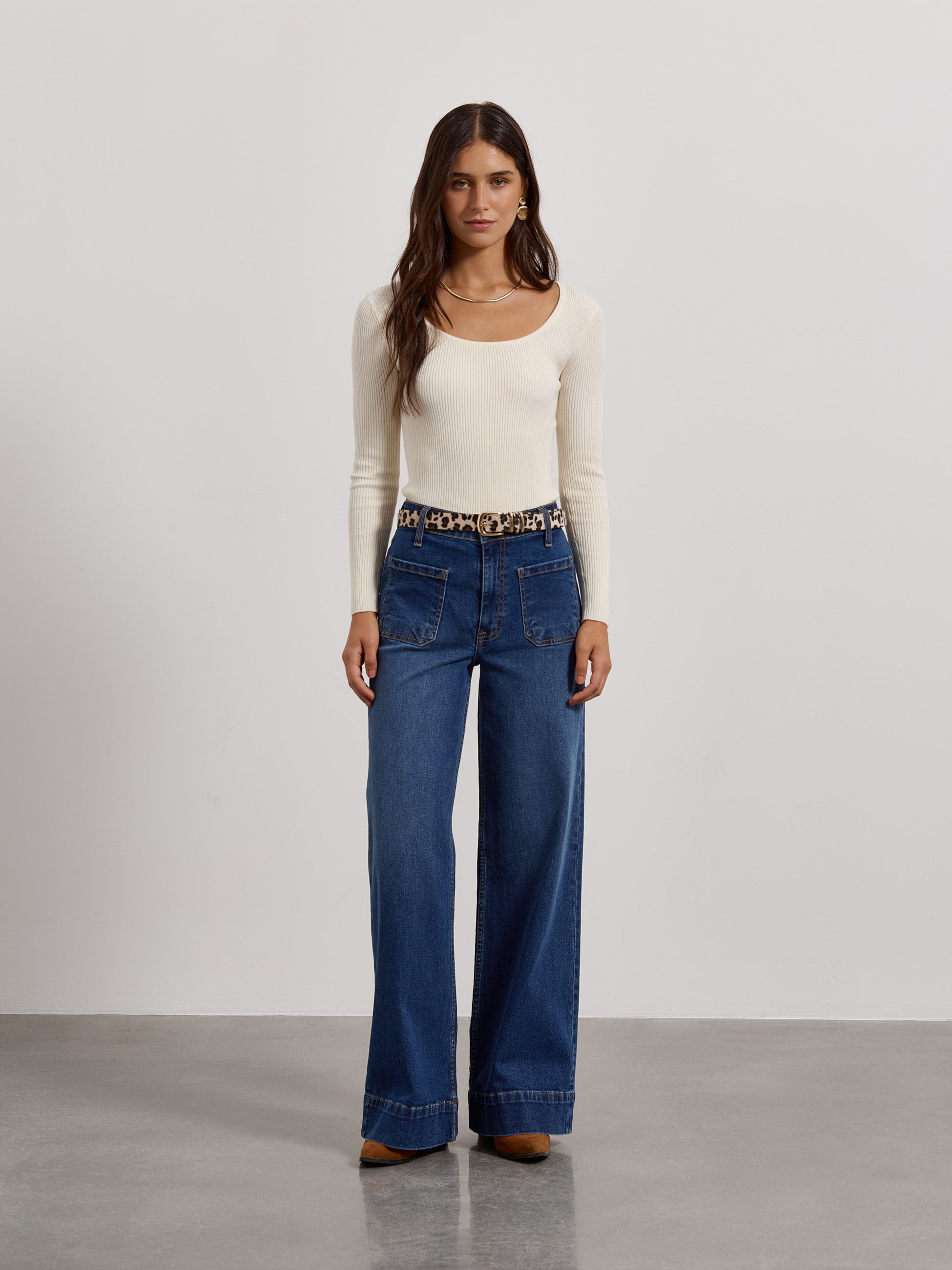 Marine sailor pocket jeans