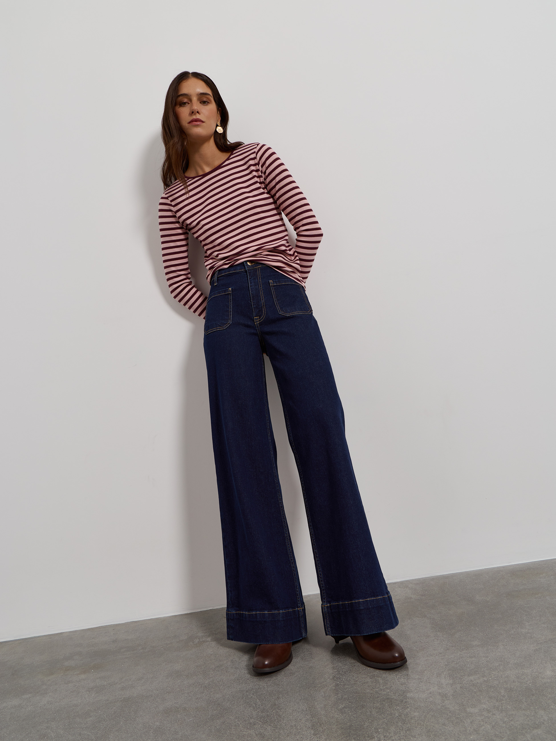 Marine sailor pocket jeans