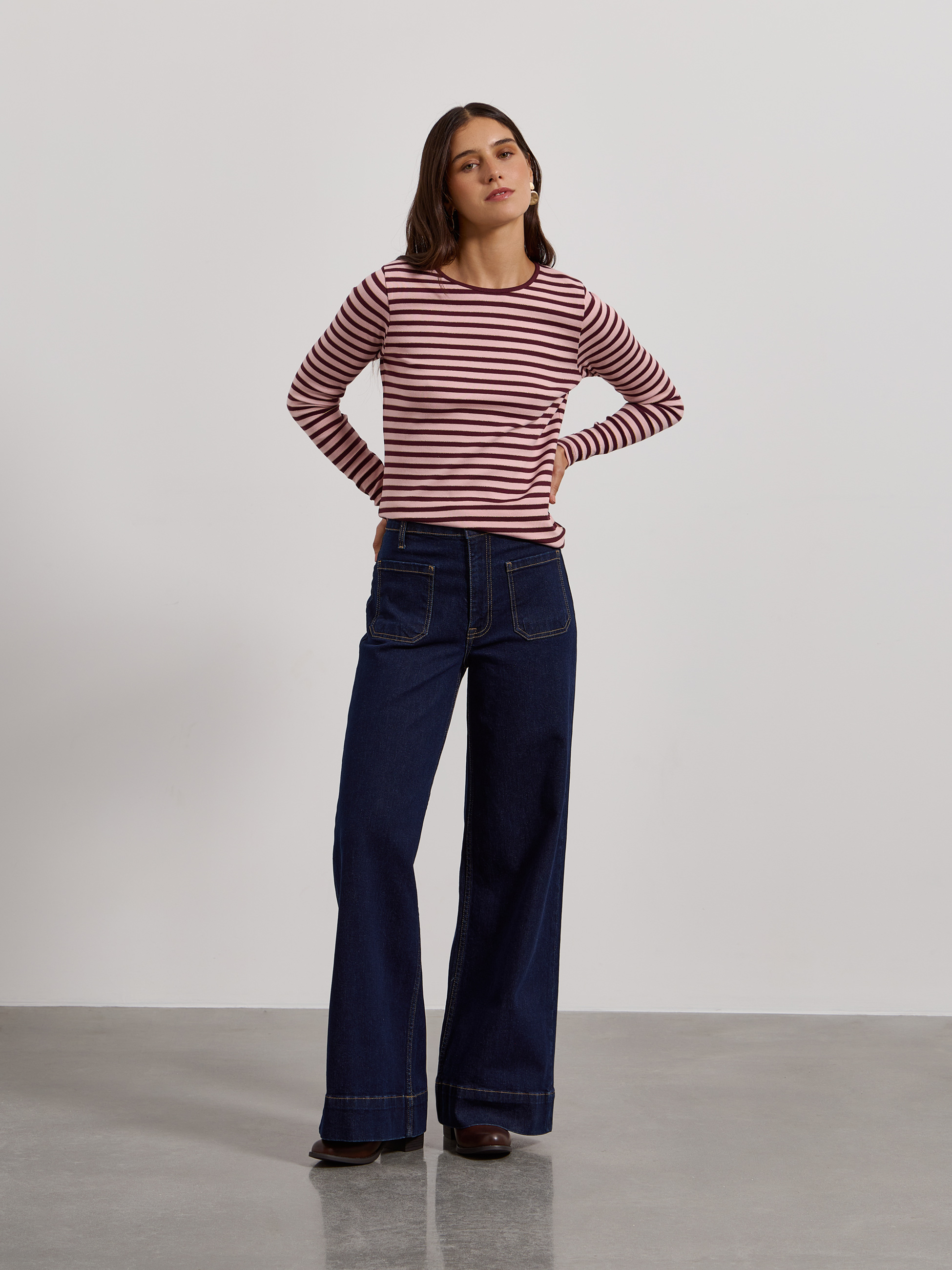 Marine sailor pocket jeans